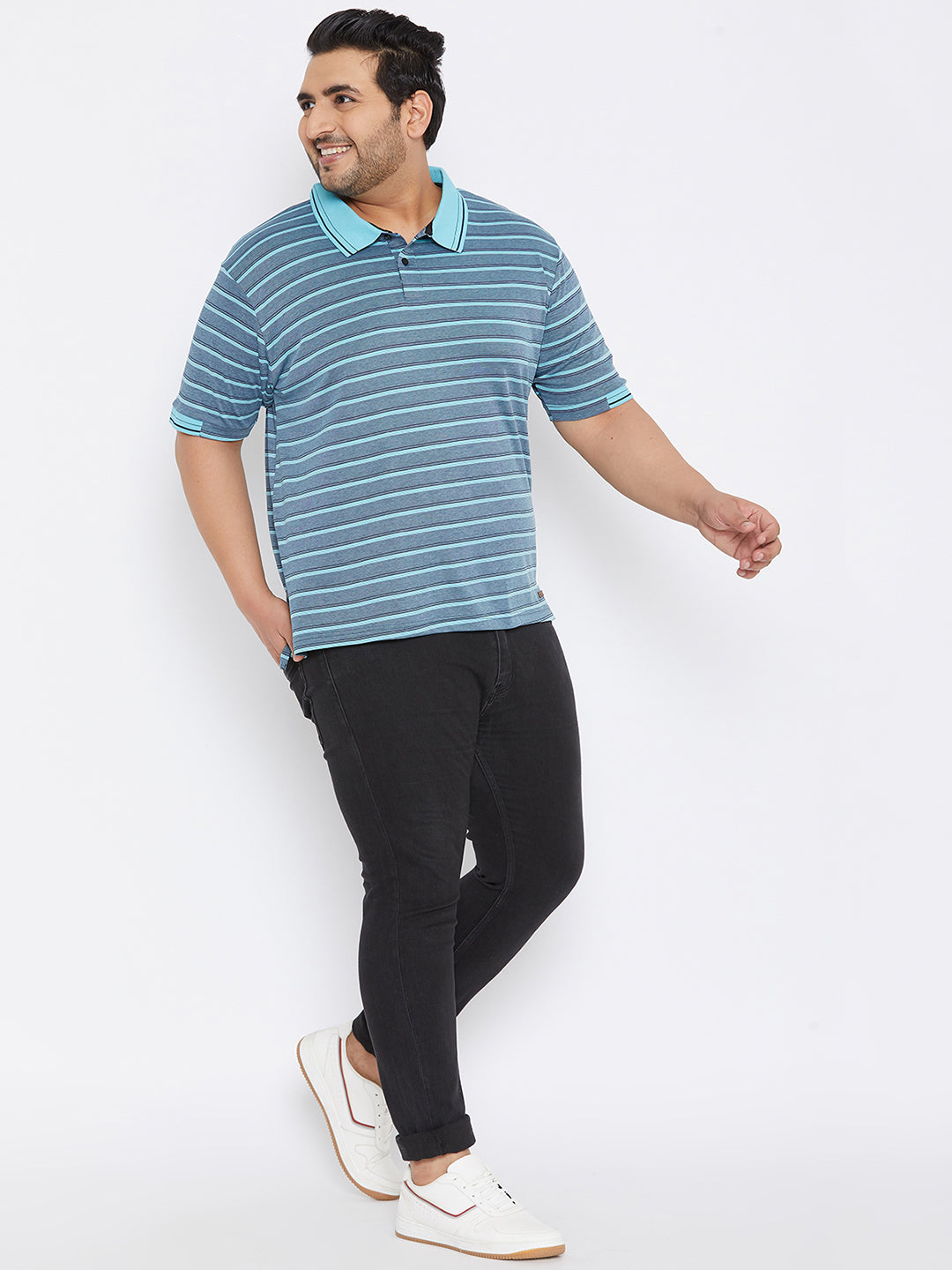 Striped Half Sleeve Casual T-Shirt