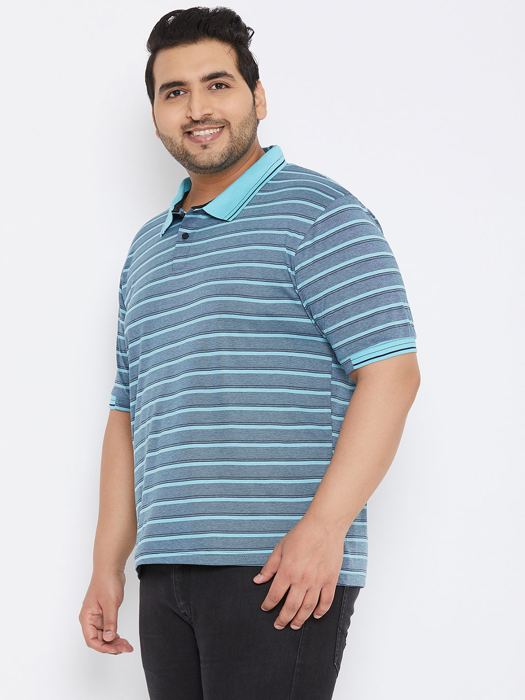 Striped Half Sleeve Casual T-Shirt