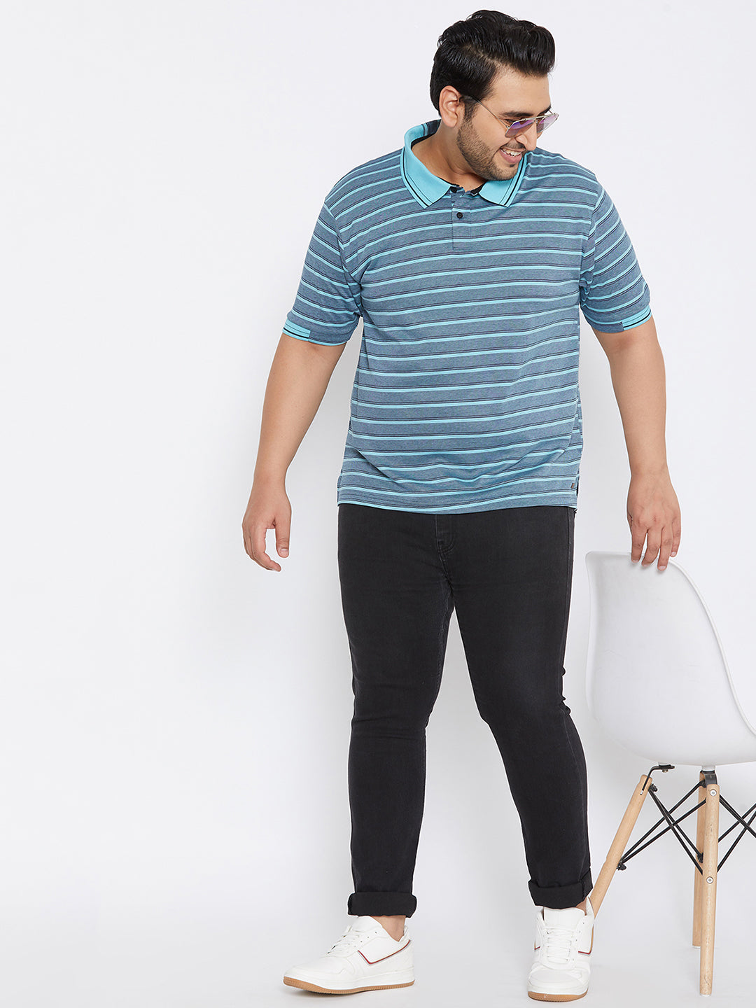 Striped Half Sleeve Casual T-Shirt