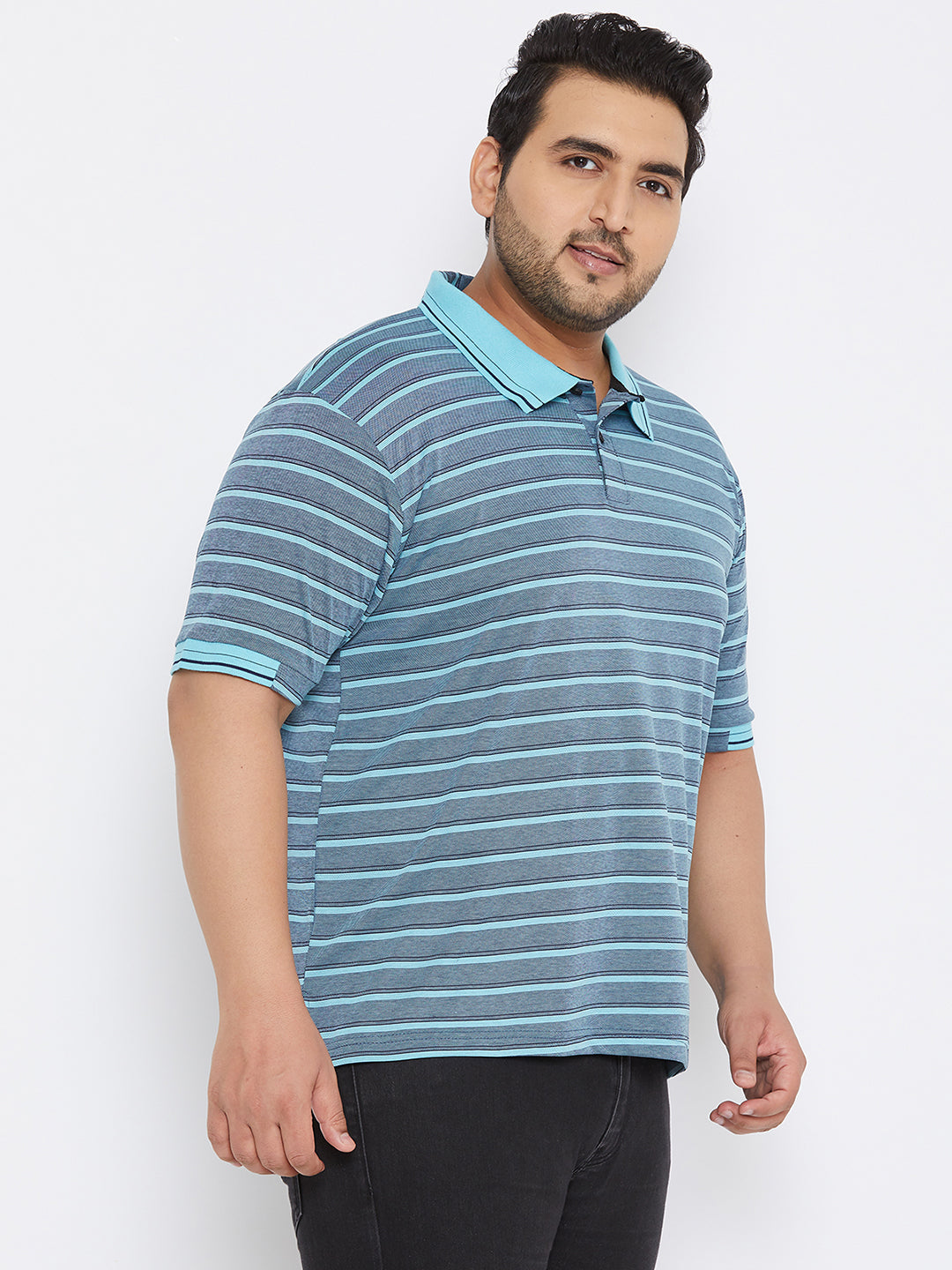 Striped Half Sleeve Casual T-Shirt