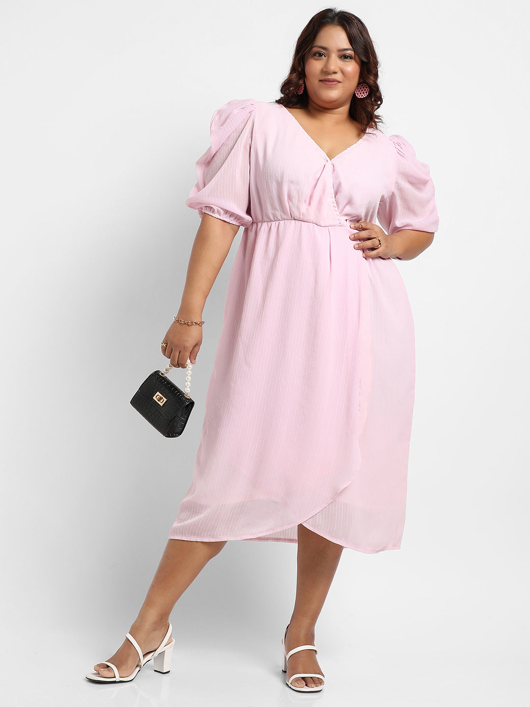 Baby Pink Petal Hem Dress