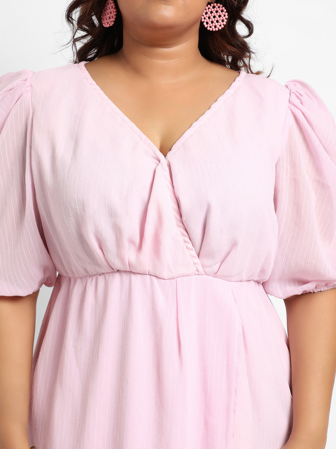 Baby Pink Petal Hem Dress