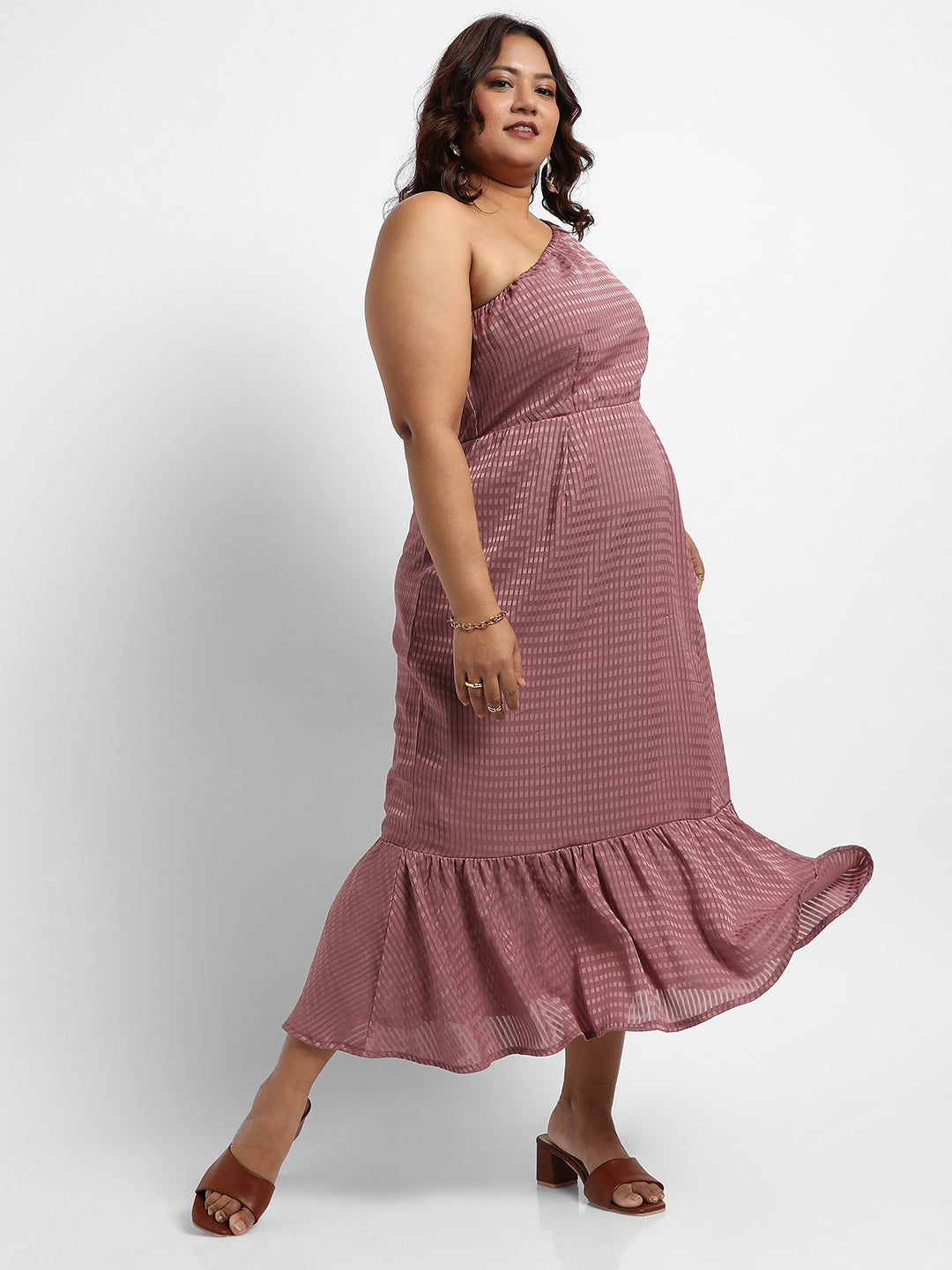 Rouge Pink Self-Design Dress