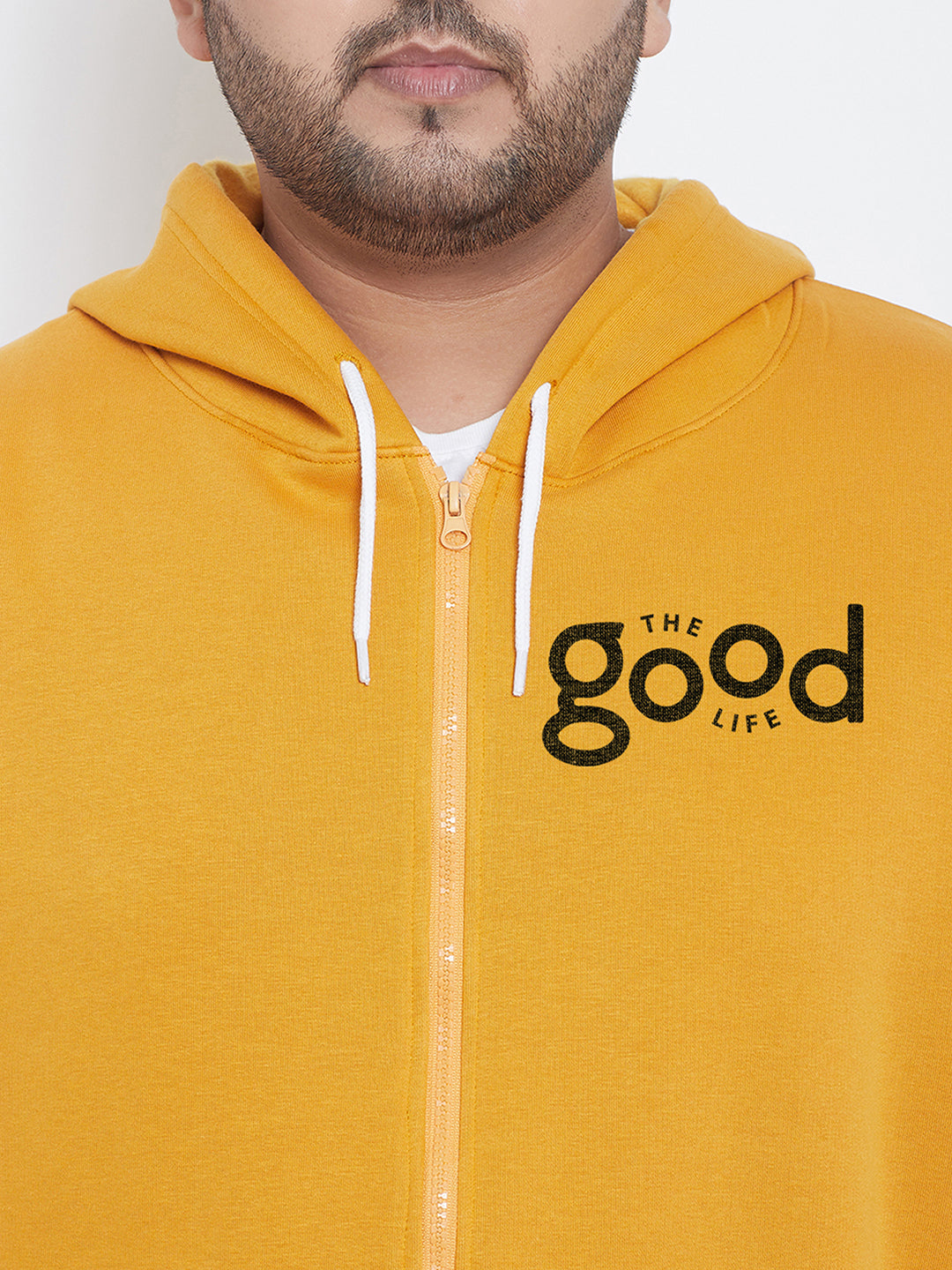 Solid Full Sleeve Hooded Casual Sweatshirt