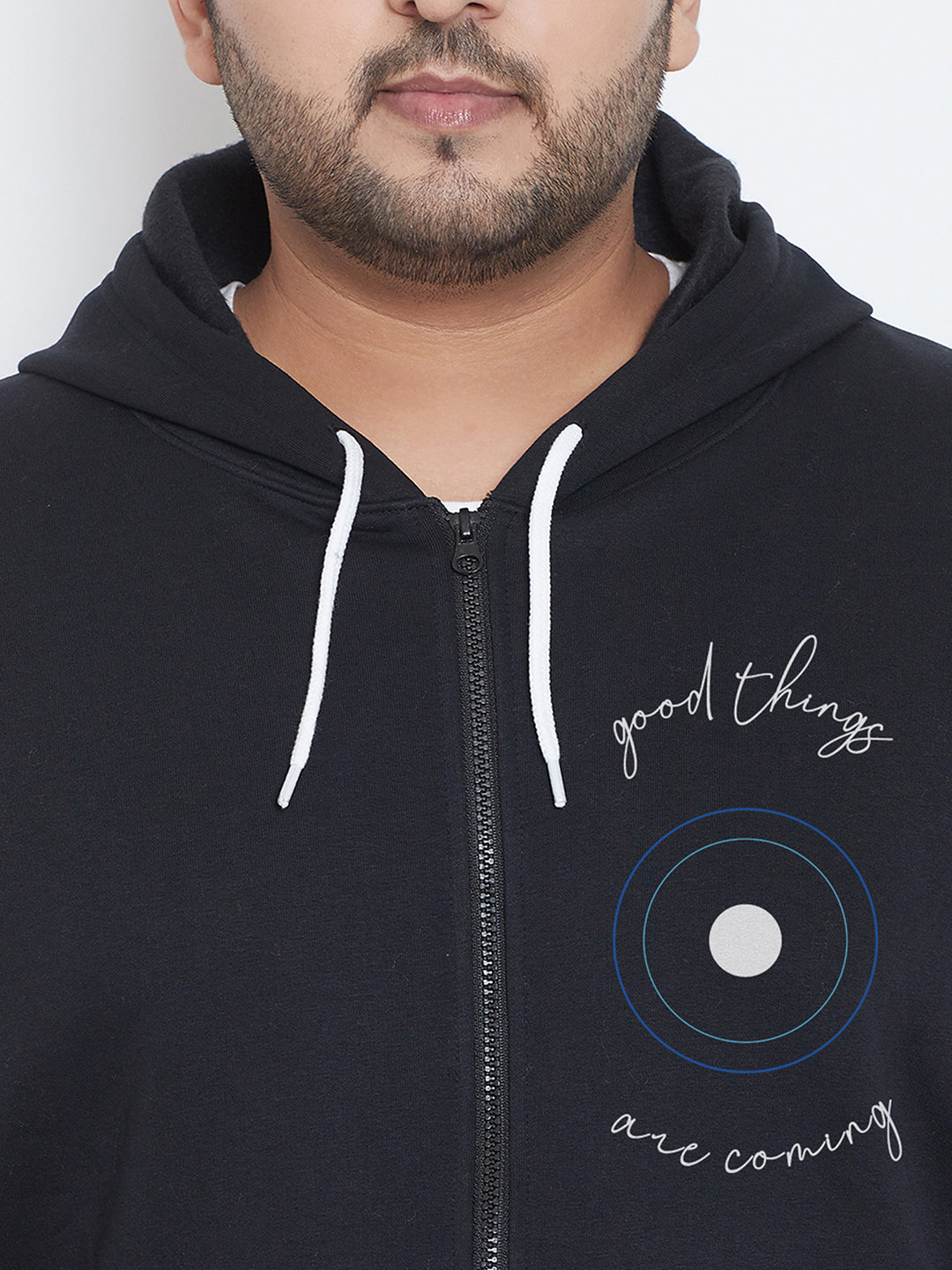 Solid Full Sleeve Hooded Casual Sweatshirt