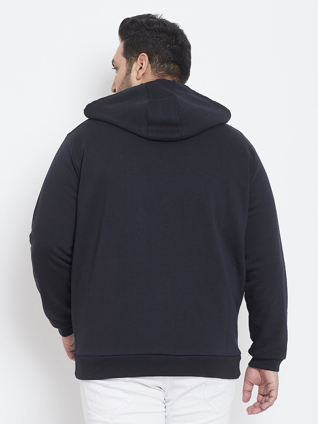 Solid Full Sleeve Hooded Casual Sweatshirt