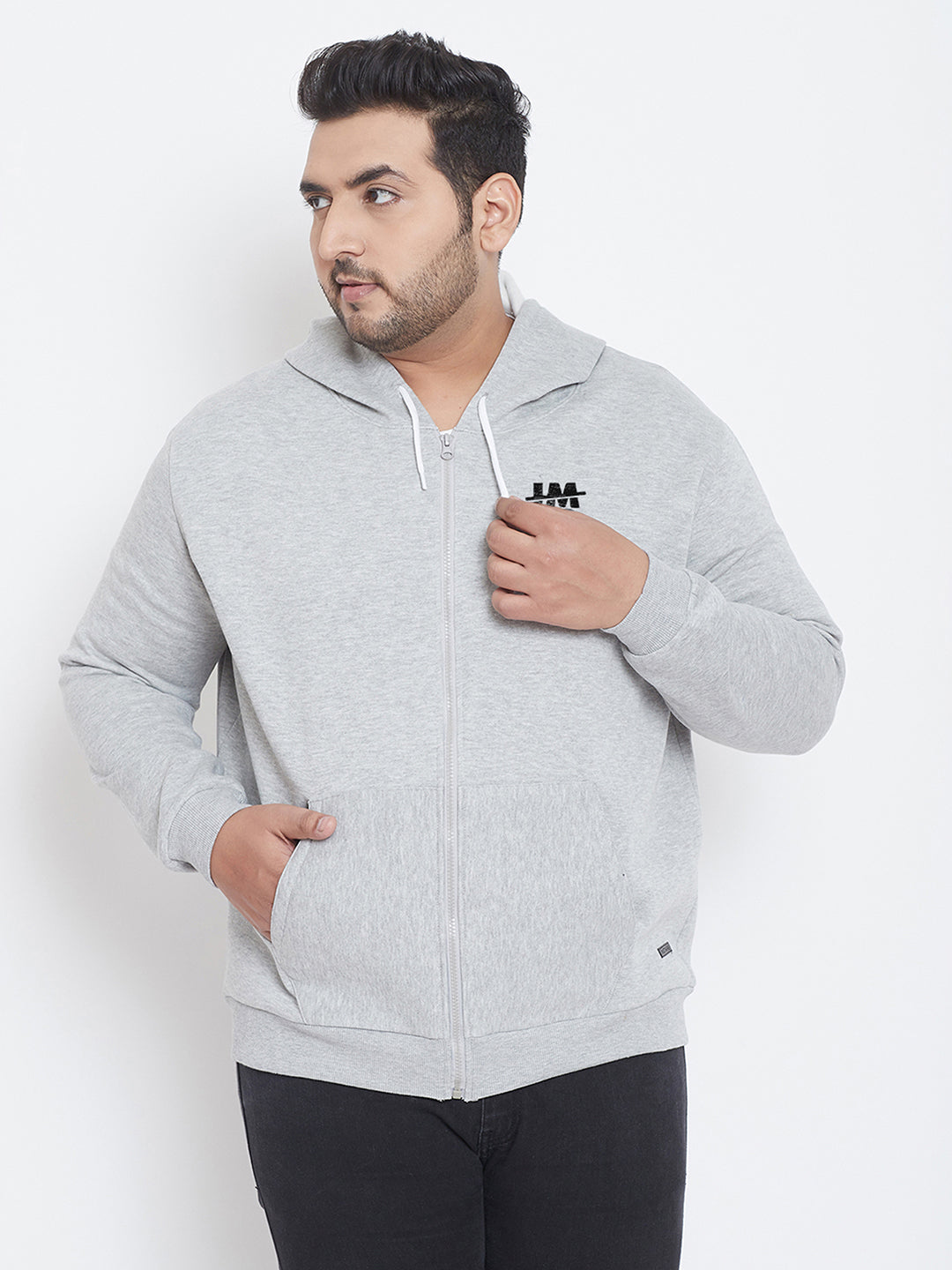 Solid Full Sleeve Hooded Casual Sweatshirt