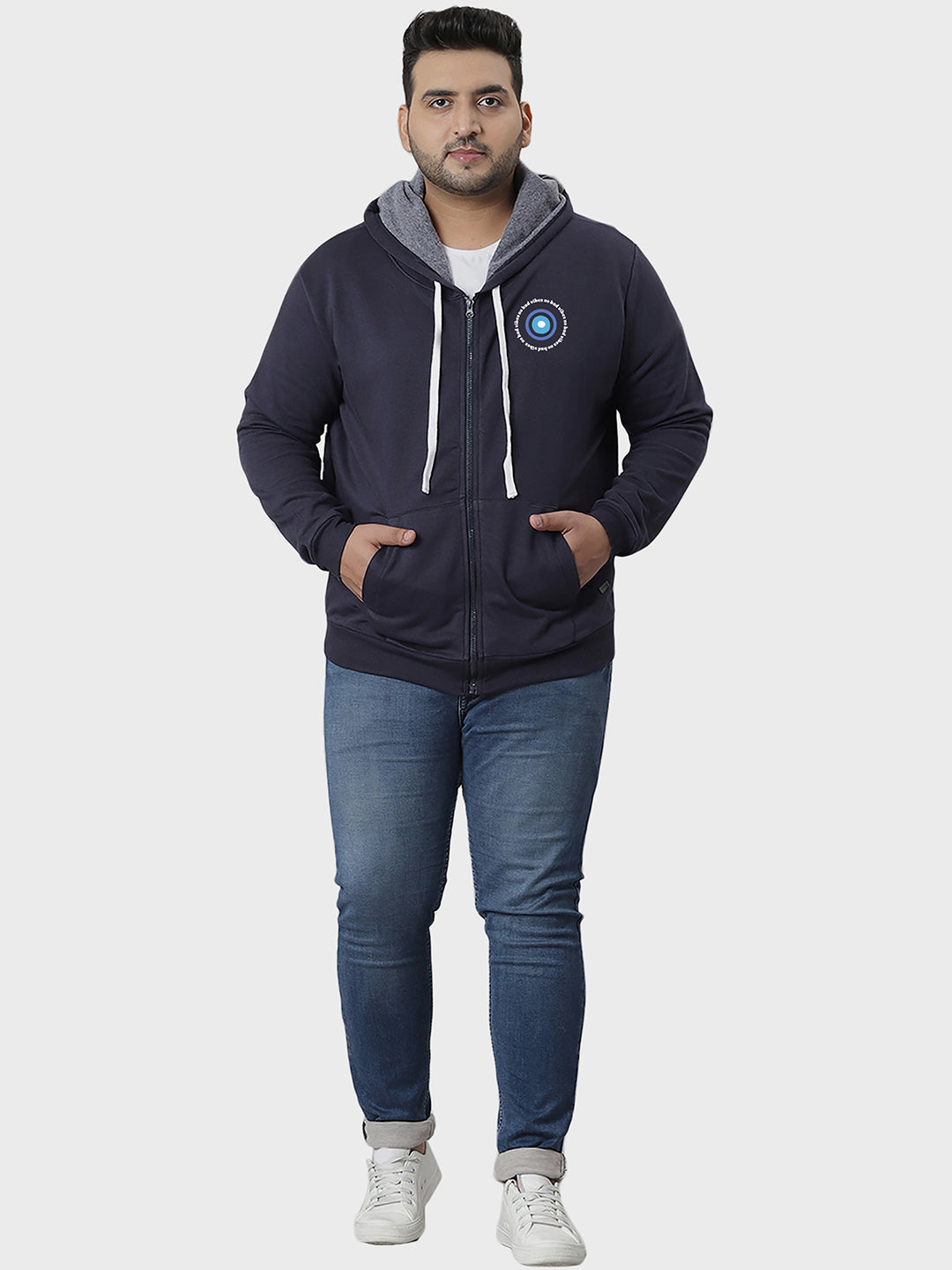 Solid Stylish Full Sleeve Hooded Casual Sweatshirt