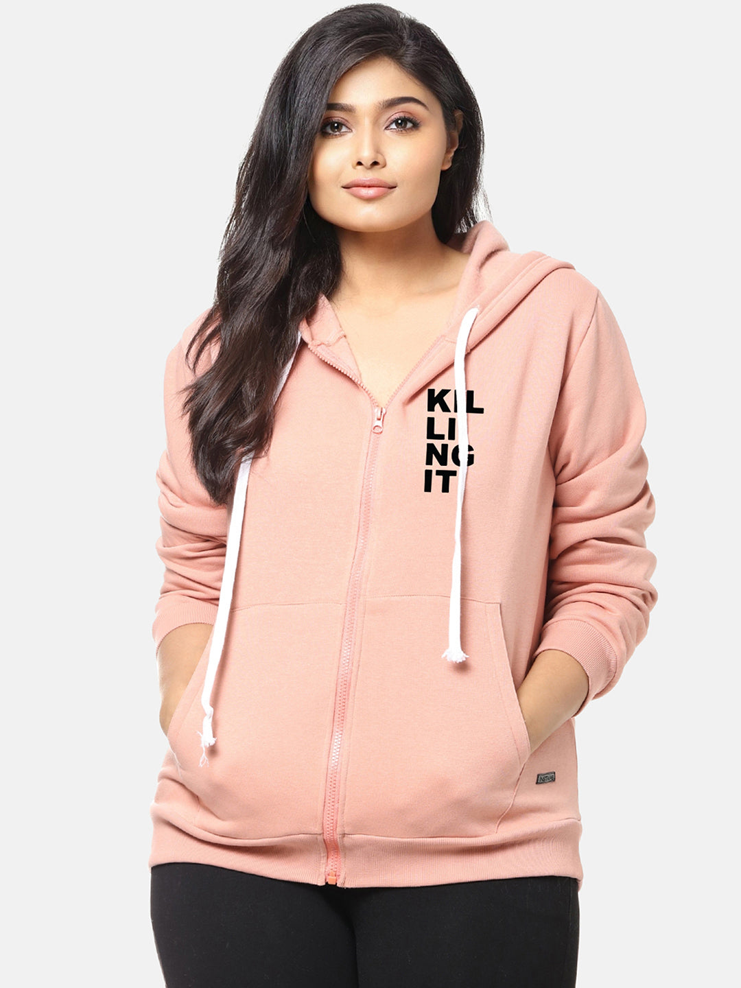 Printed Stylish Casual Hooded Sweatshirt