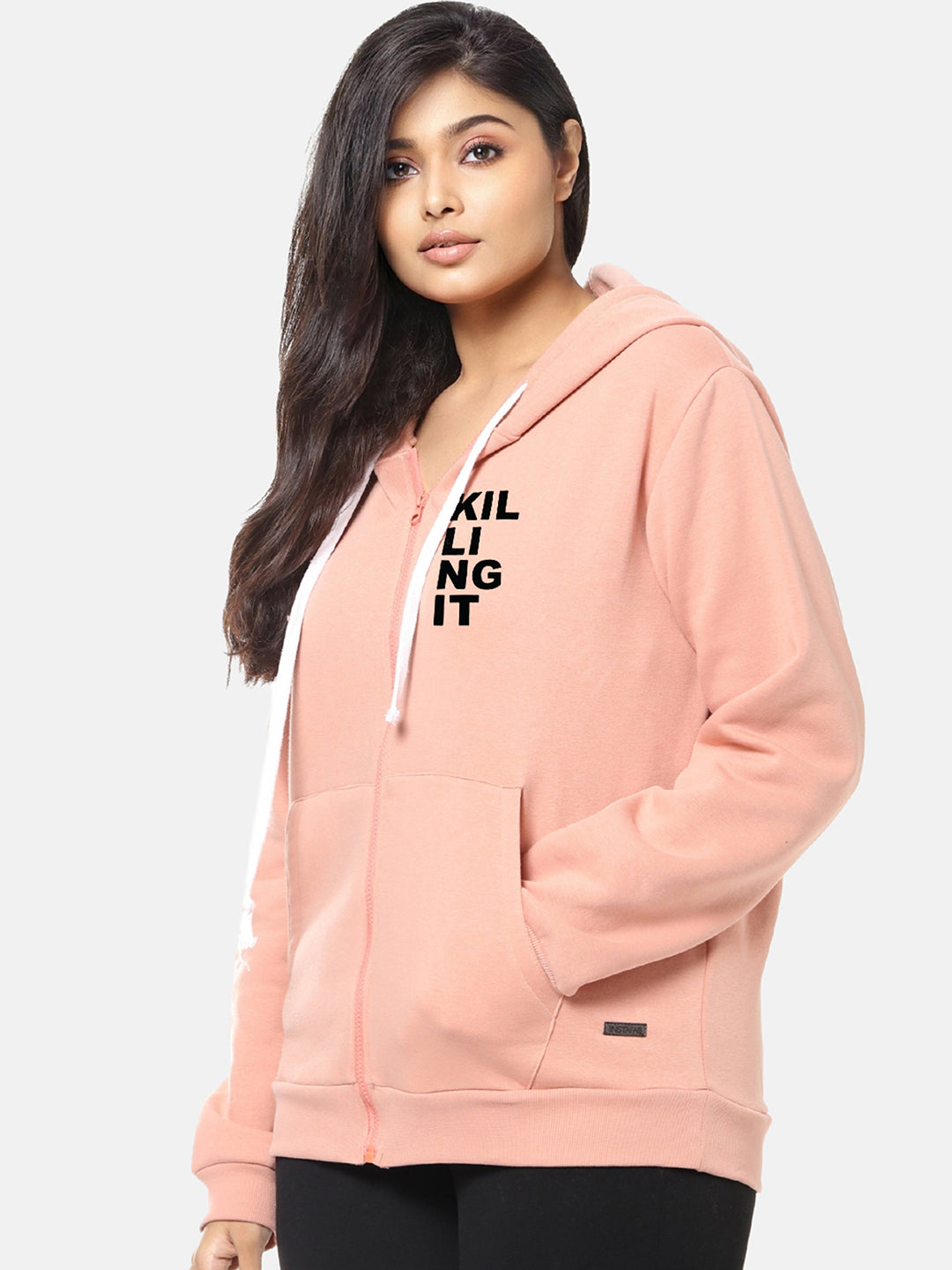 Printed Stylish Casual Hooded Sweatshirt
