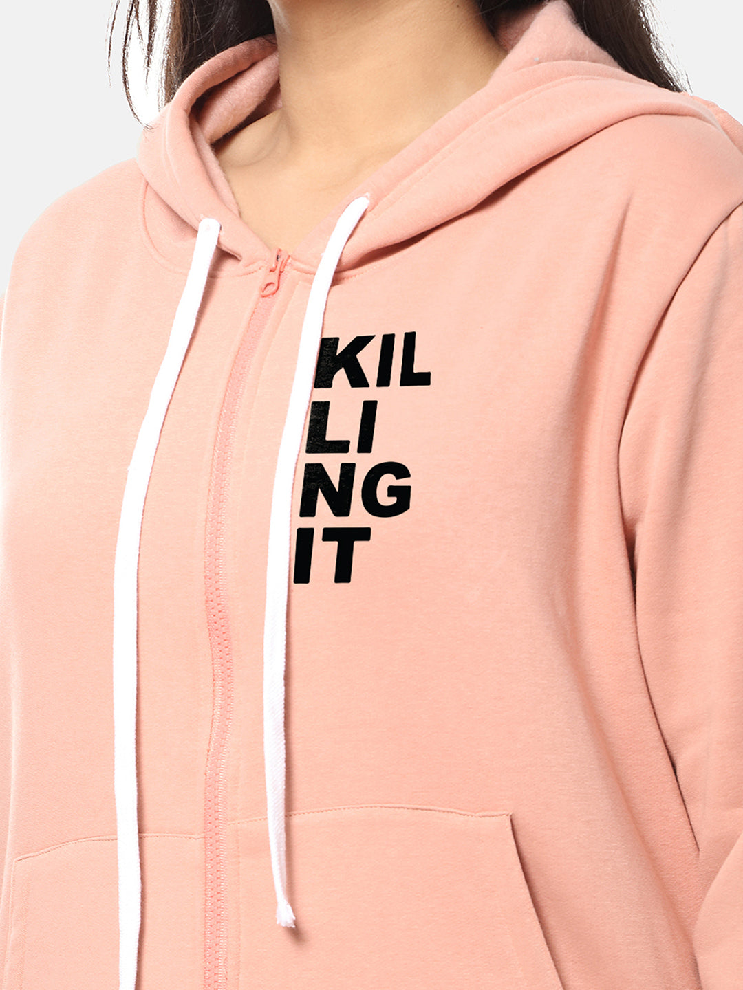 WOMEN PRINTED STYLISH CASUAL HOODED SWEATSHIRT