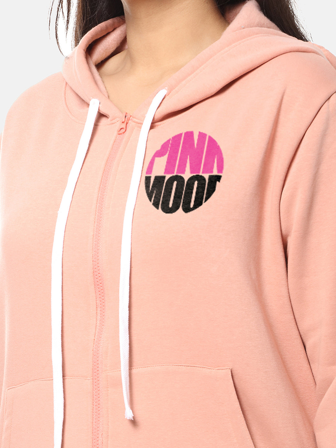 WOMEN TYPOGRAPHIC SWEATSHIRT WITH HOOD