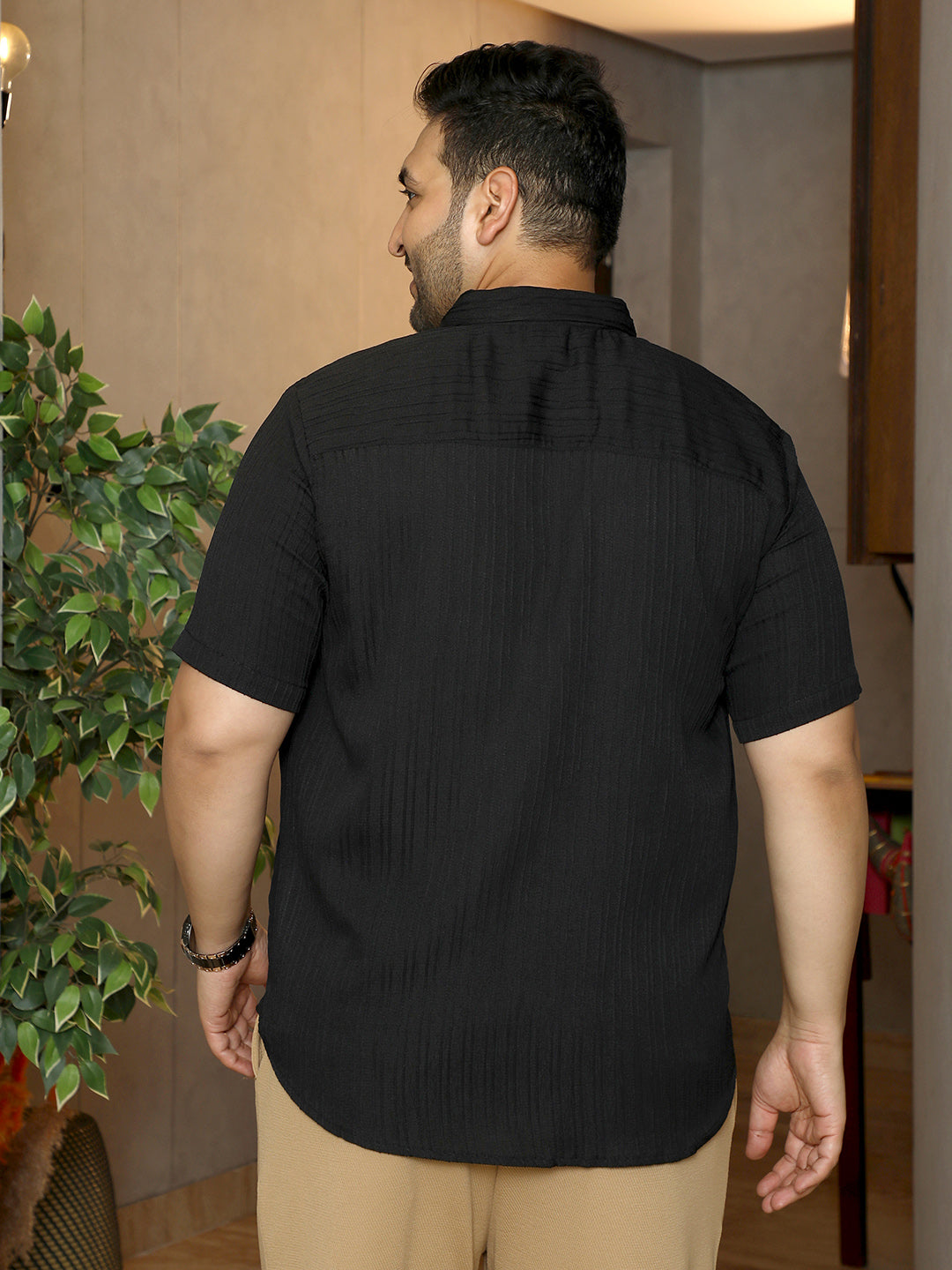 Self-Design Striped Shirt