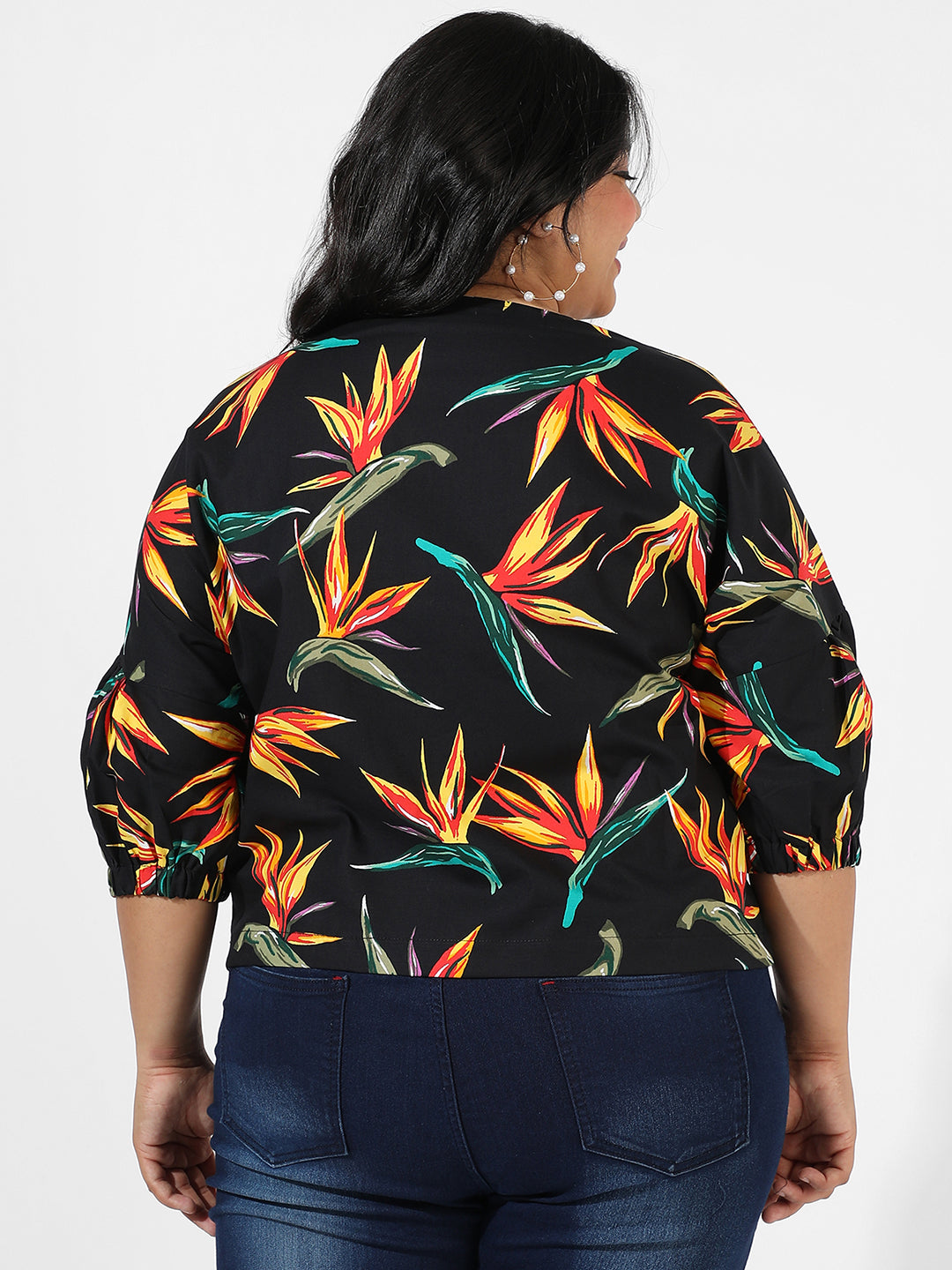 Floral Design Casual Top
