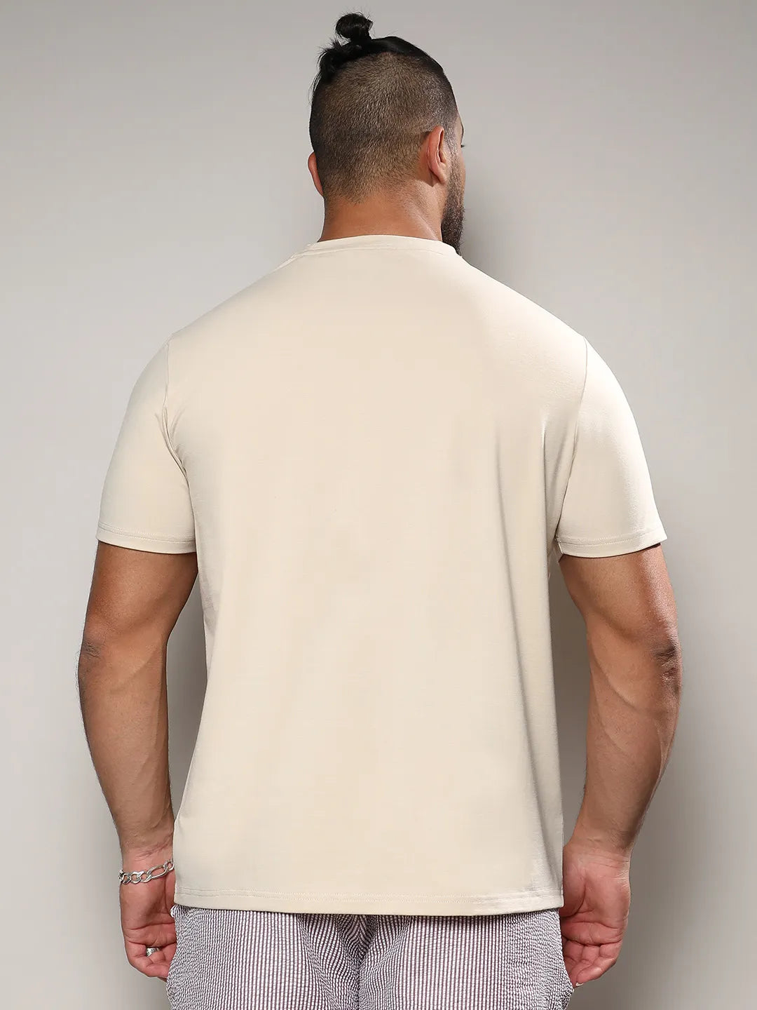 Beige Basic Regular Fit T-Shirt
