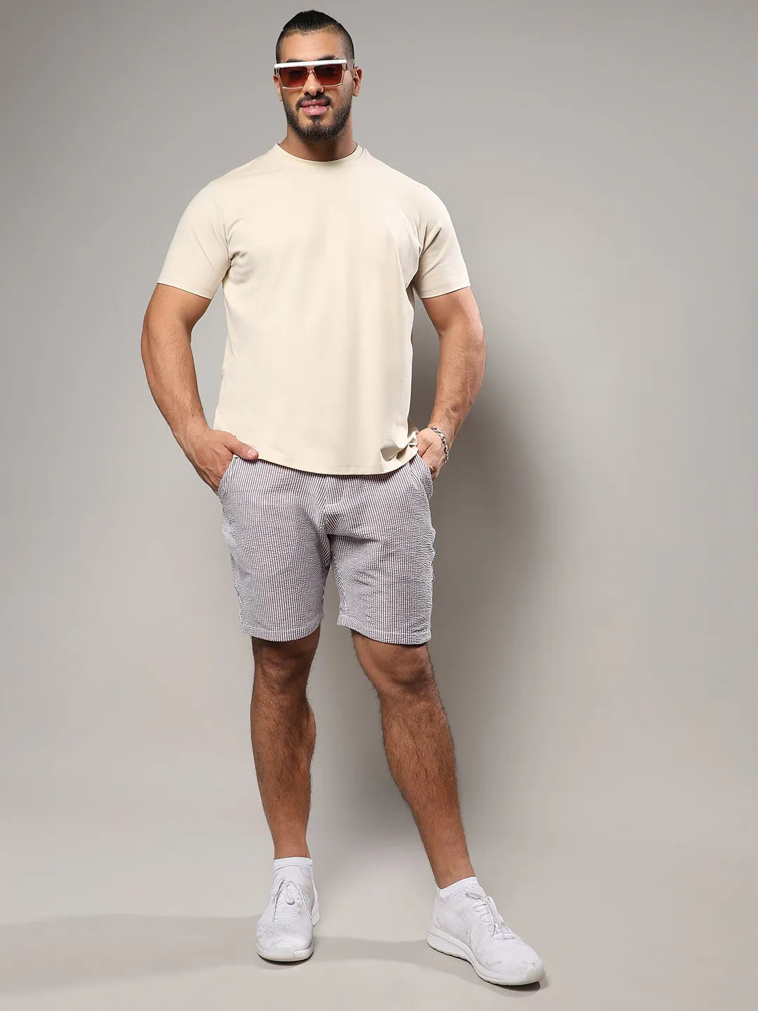 Beige Basic Regular Fit T-Shirt