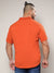 Burnt Orange Textured Casual Shirt
