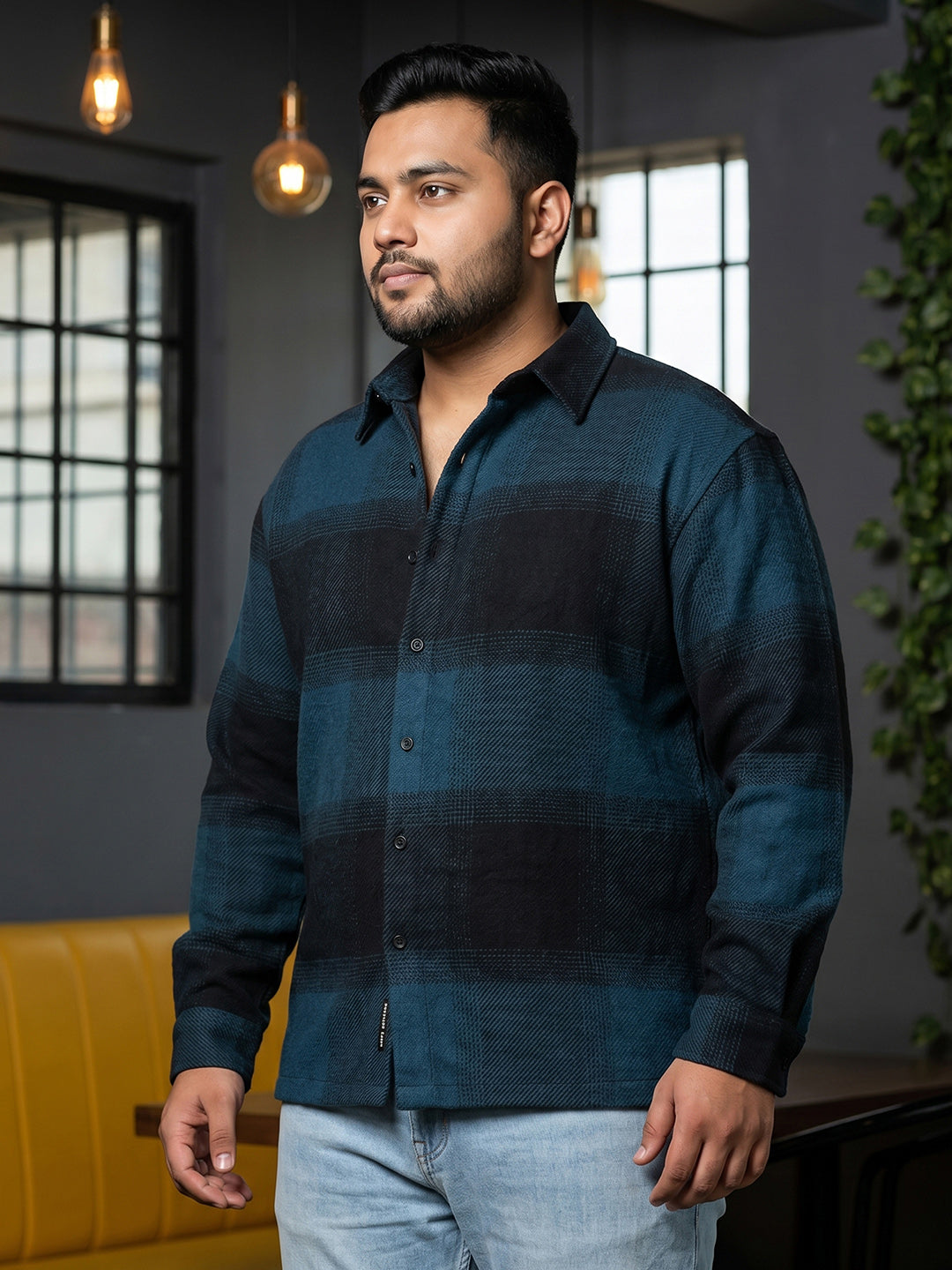 Teal Tartan Check Shirt