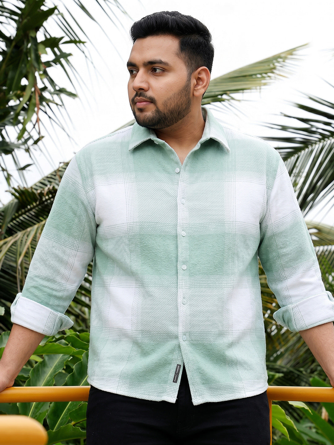Pastel Green Checks Shirt