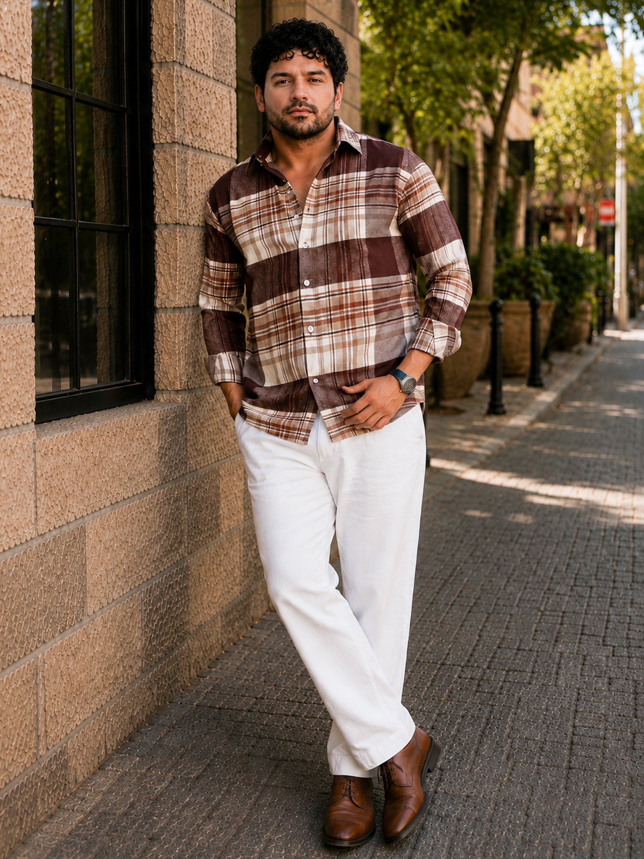 Plaid Check Flannel Shirt