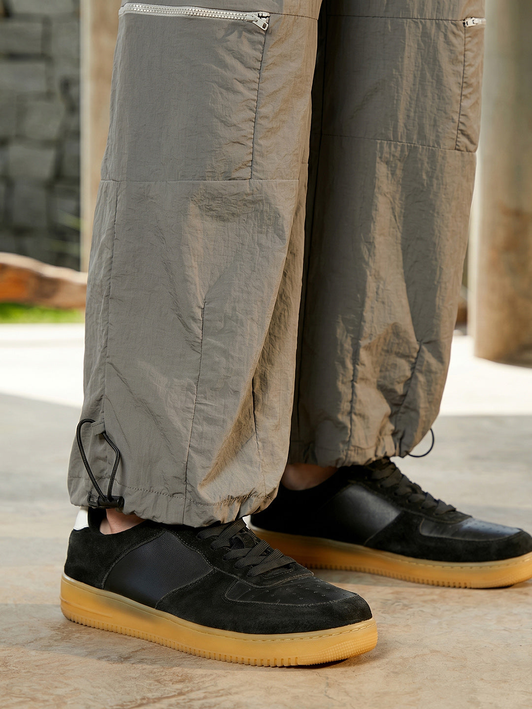 Sage Green Mid-Rise Relaxed Fit Trouser