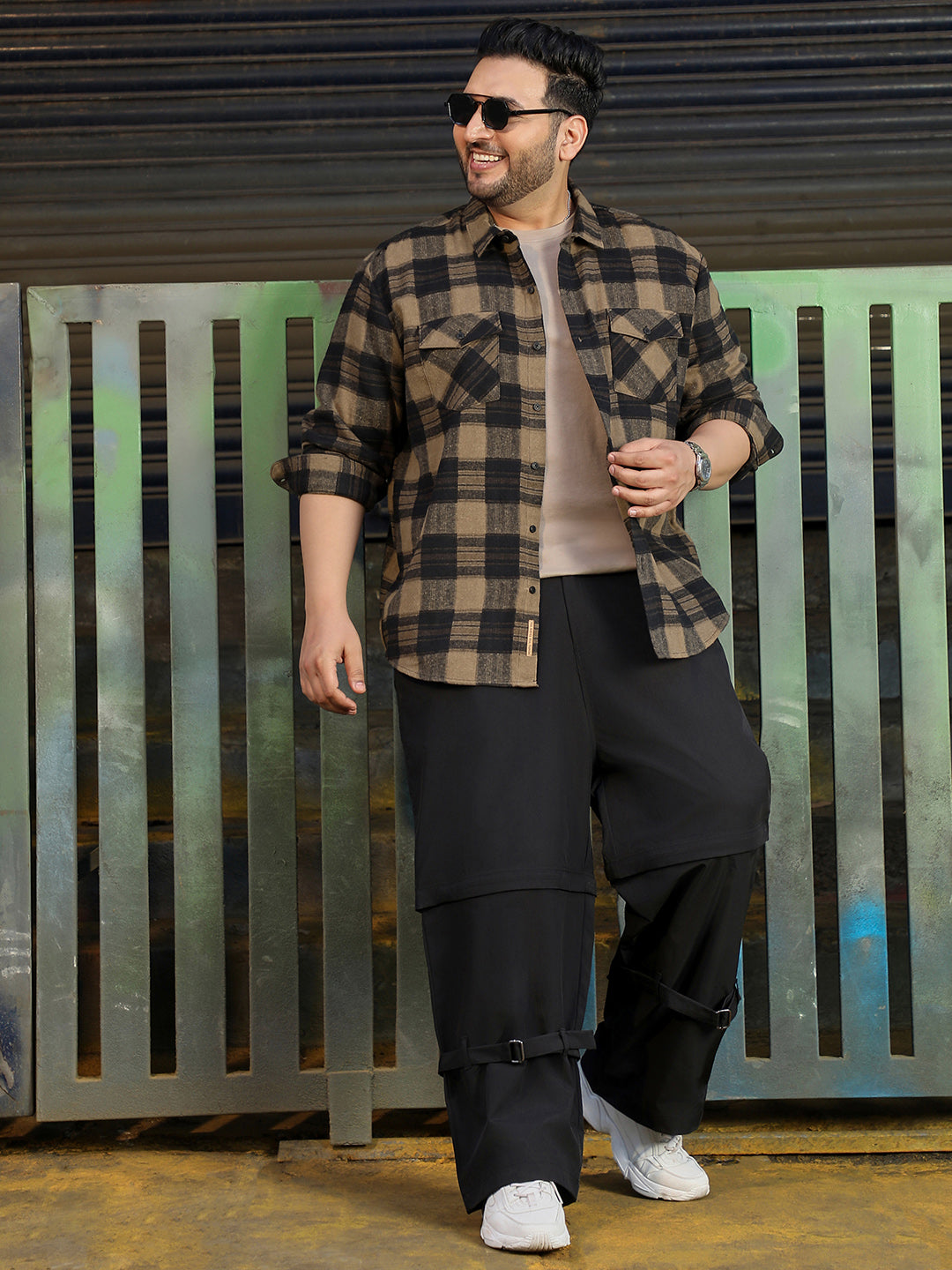 Brown Tartan Check Shirt