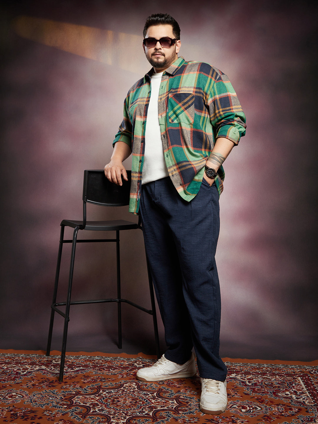 Plaid-Check Utility Shacket