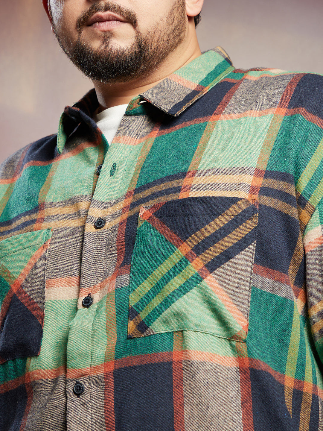 Plaid-Check Utility Shacket