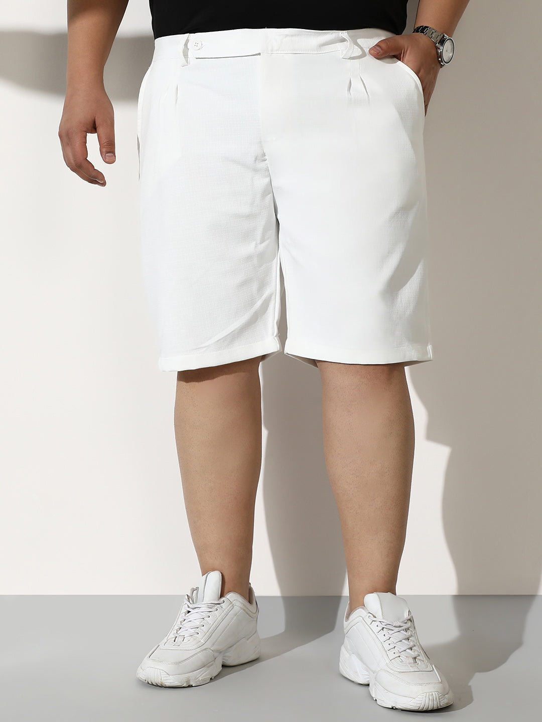Tailored Linen-Blend Shorts