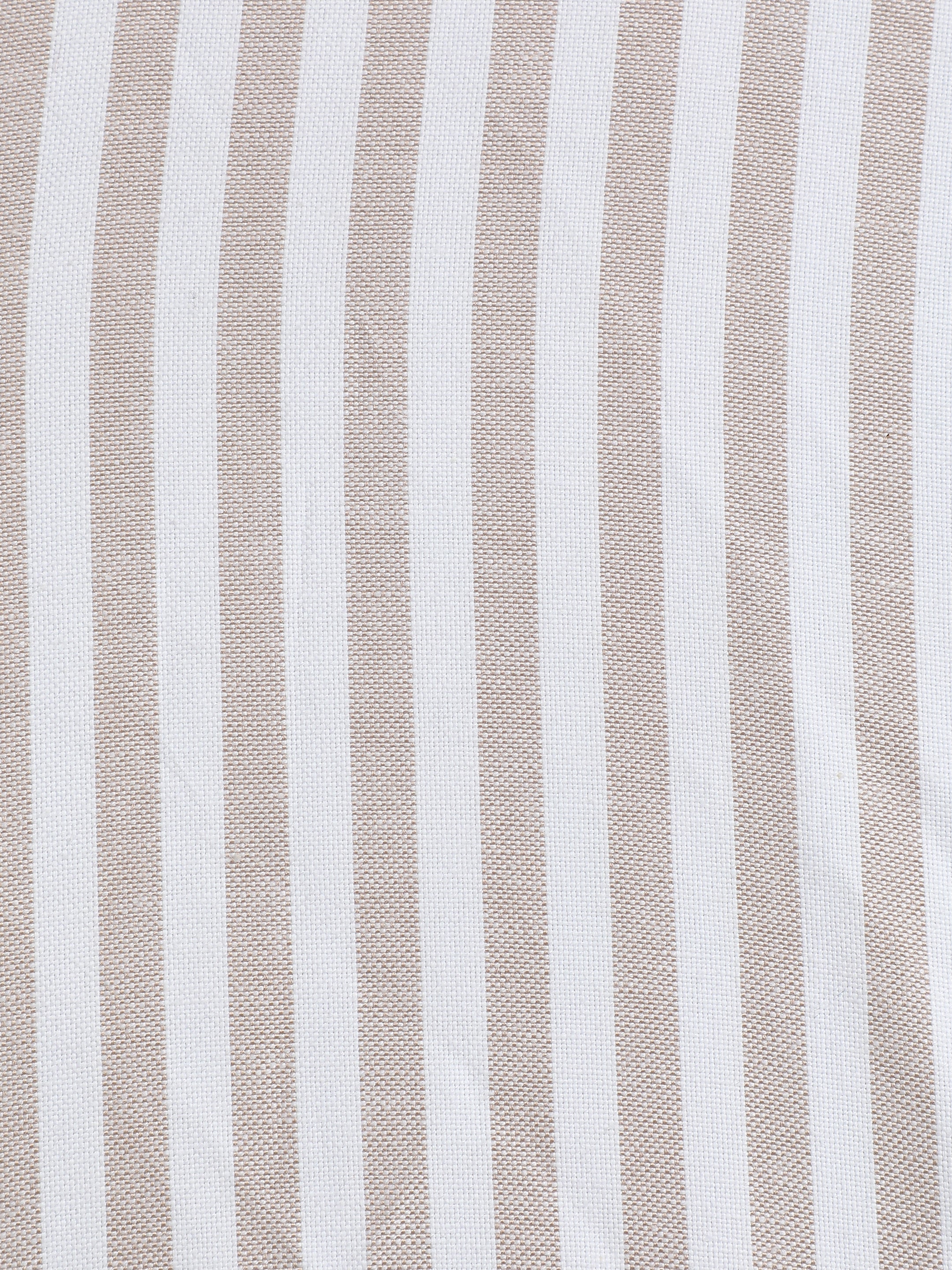 Instafab Plus Men's Beige & White Striped Oxford Cotton Shirt - view 8