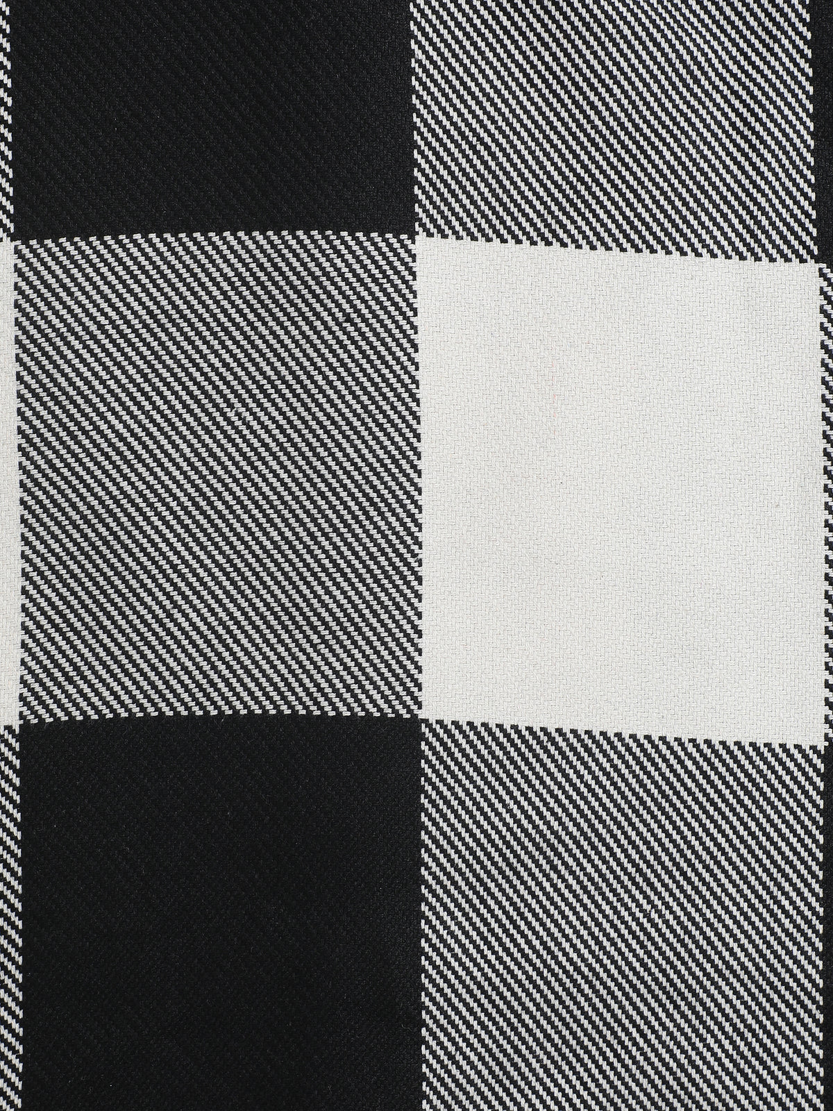 Instafab Plus Men's Black & White Yarn Dyed Checked Oversized Fit Shirt - view 8