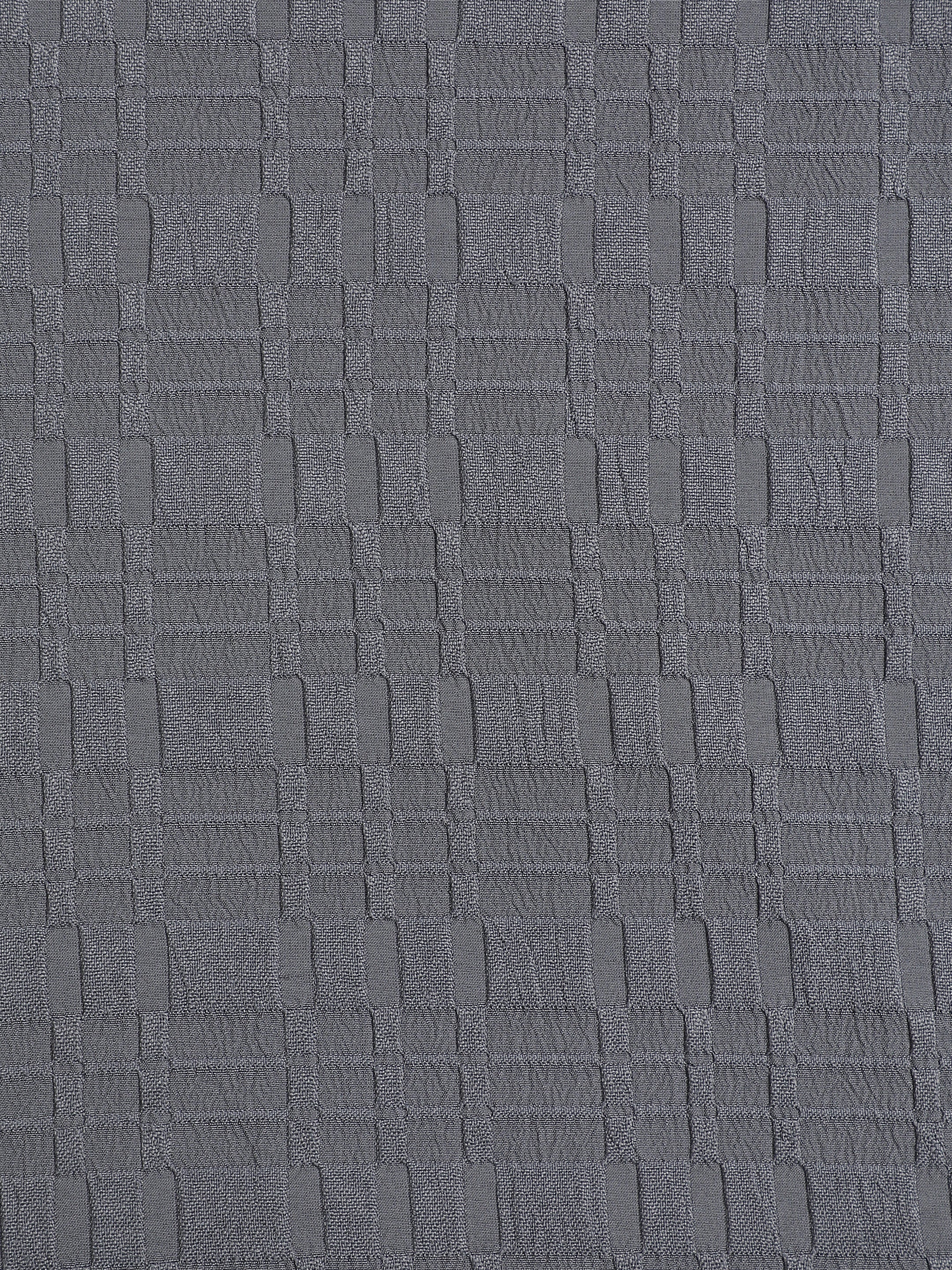 Instafab Plus Men's Grey Textured Jacquard Shirt - view 8