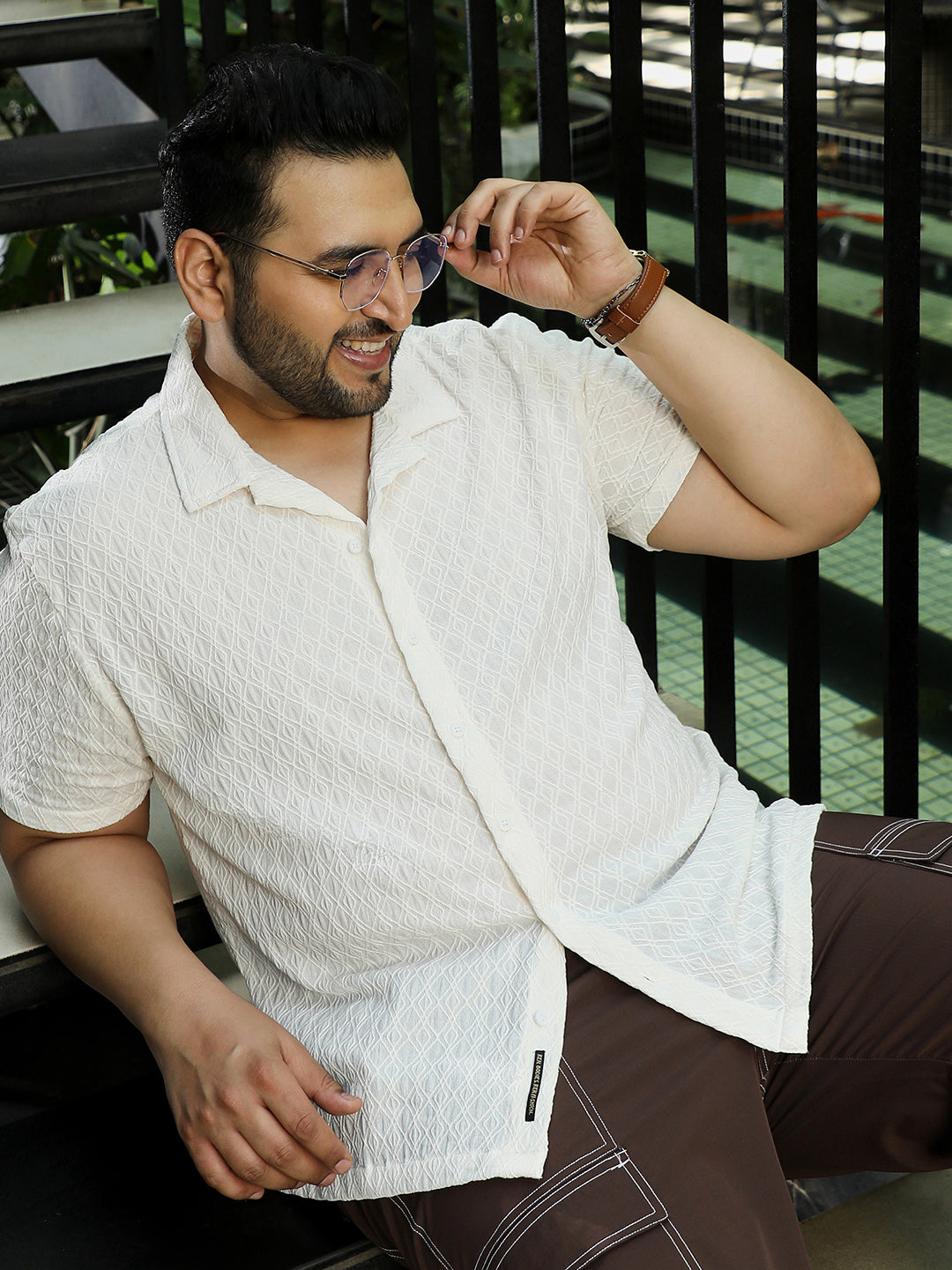 Off White Self Design Shirt