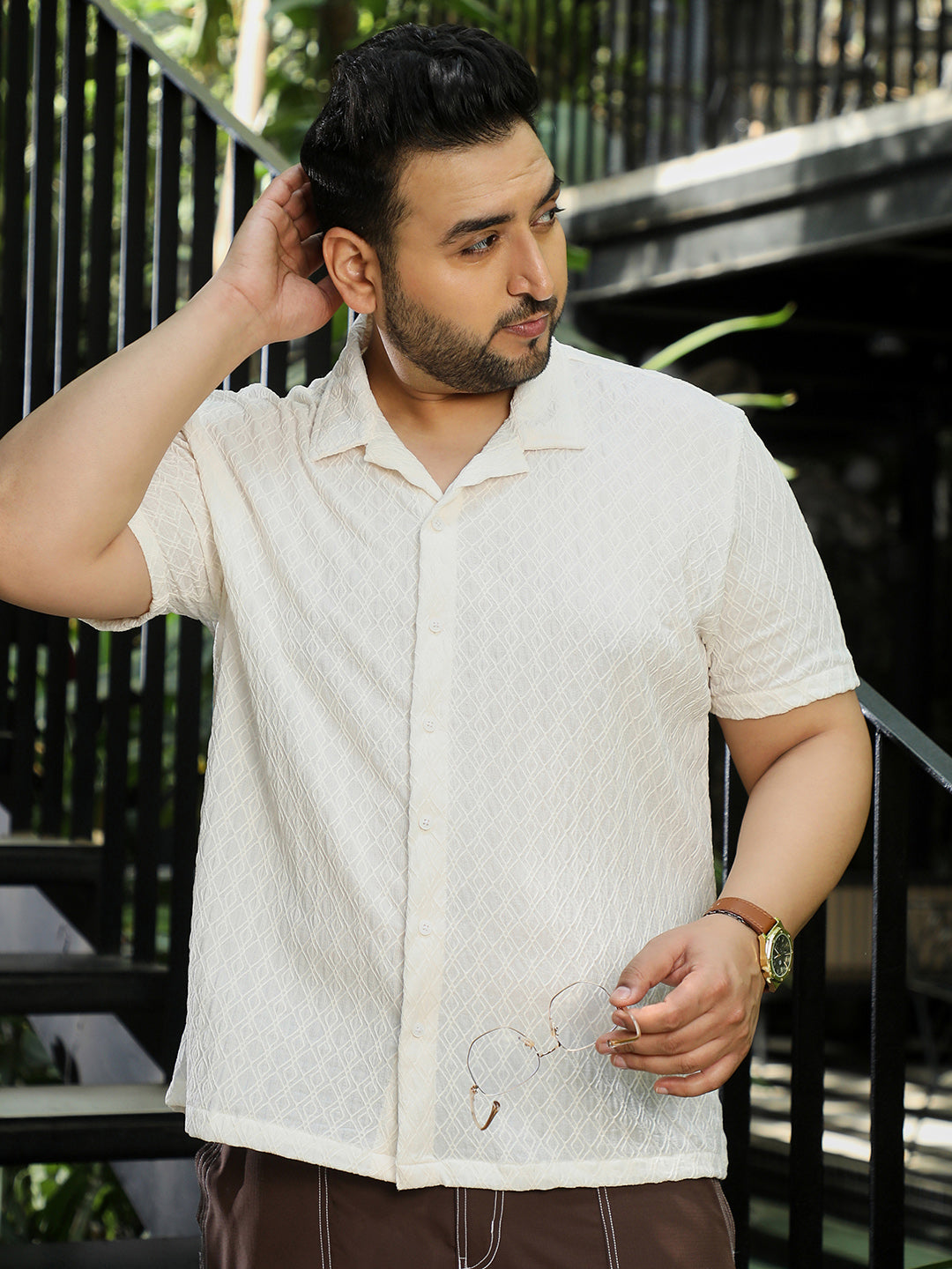 Off White Self Design Shirt