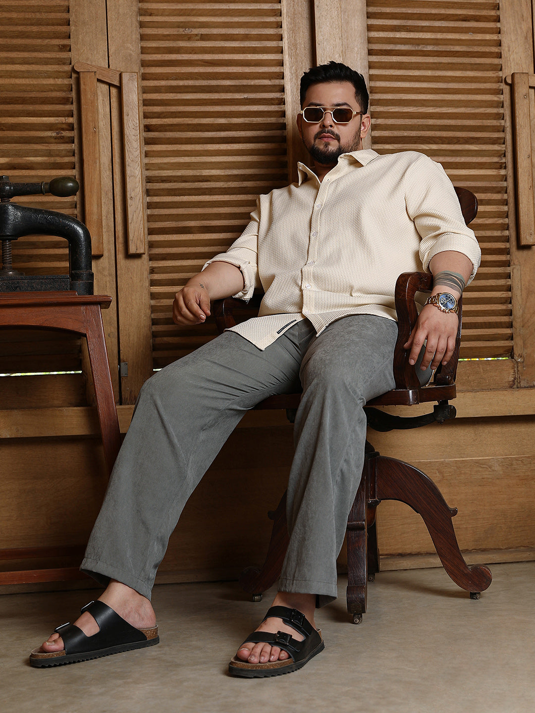 Weave-Textured Shirt