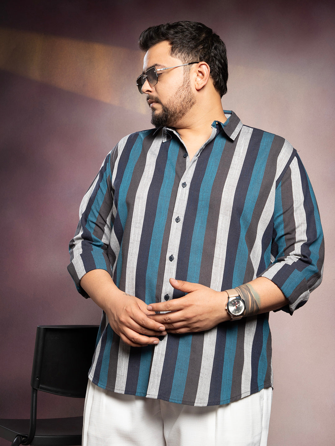 Block-Striped Shirt