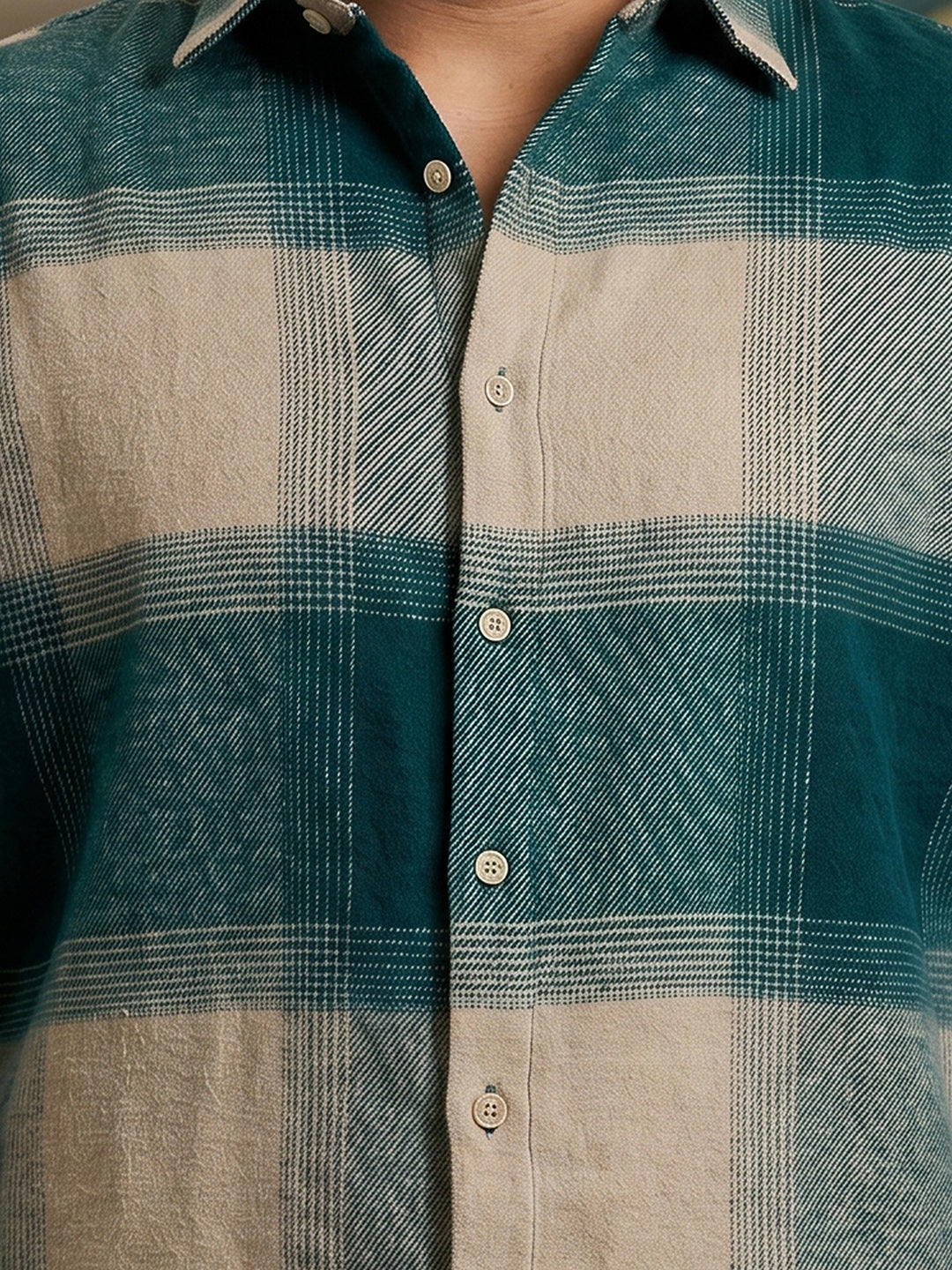 Dark Green Tartan Check Shirt