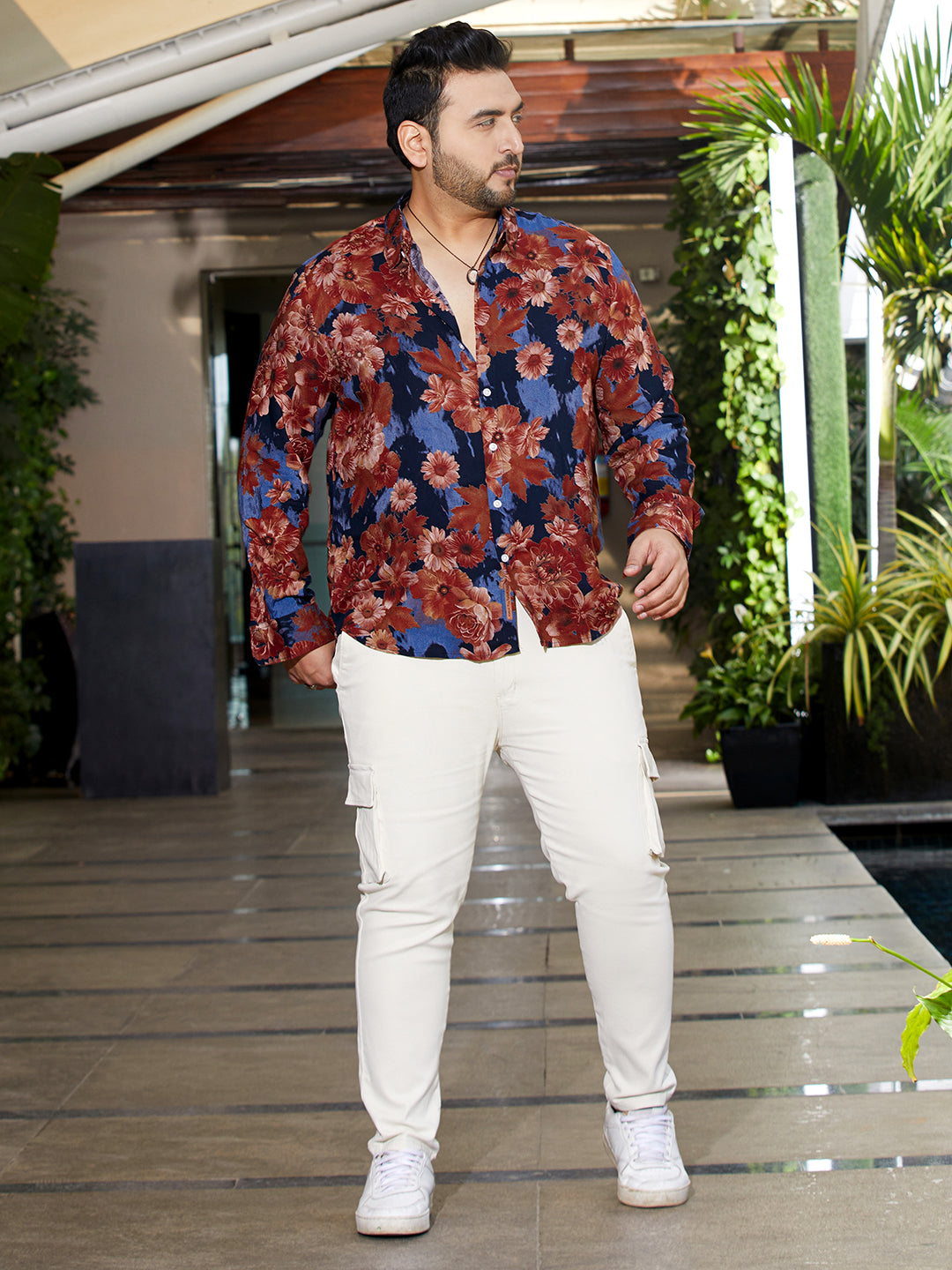 Floral Overlap Shirt