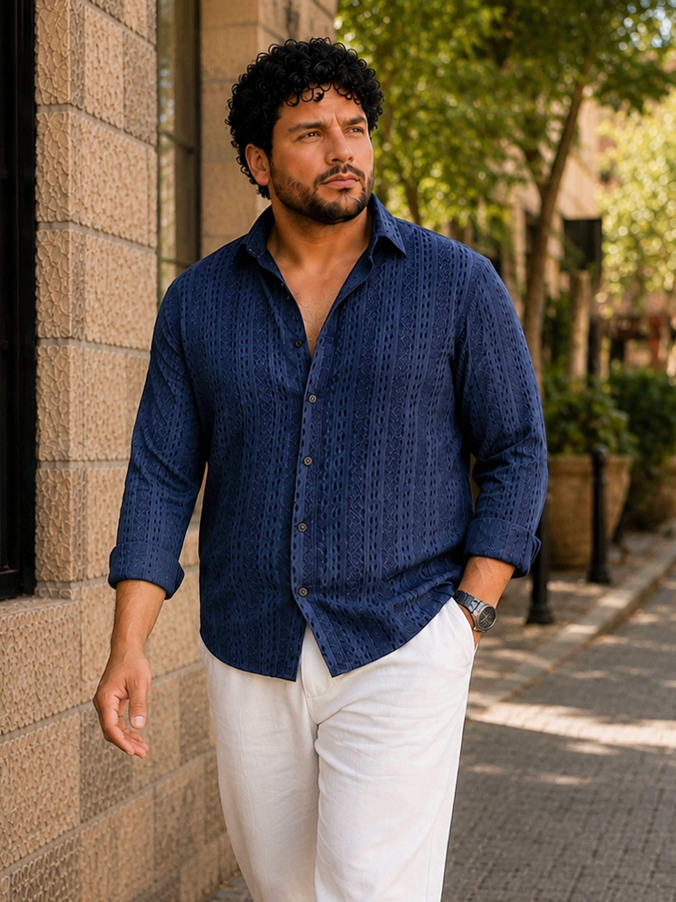 Jacquard Knit Shirt