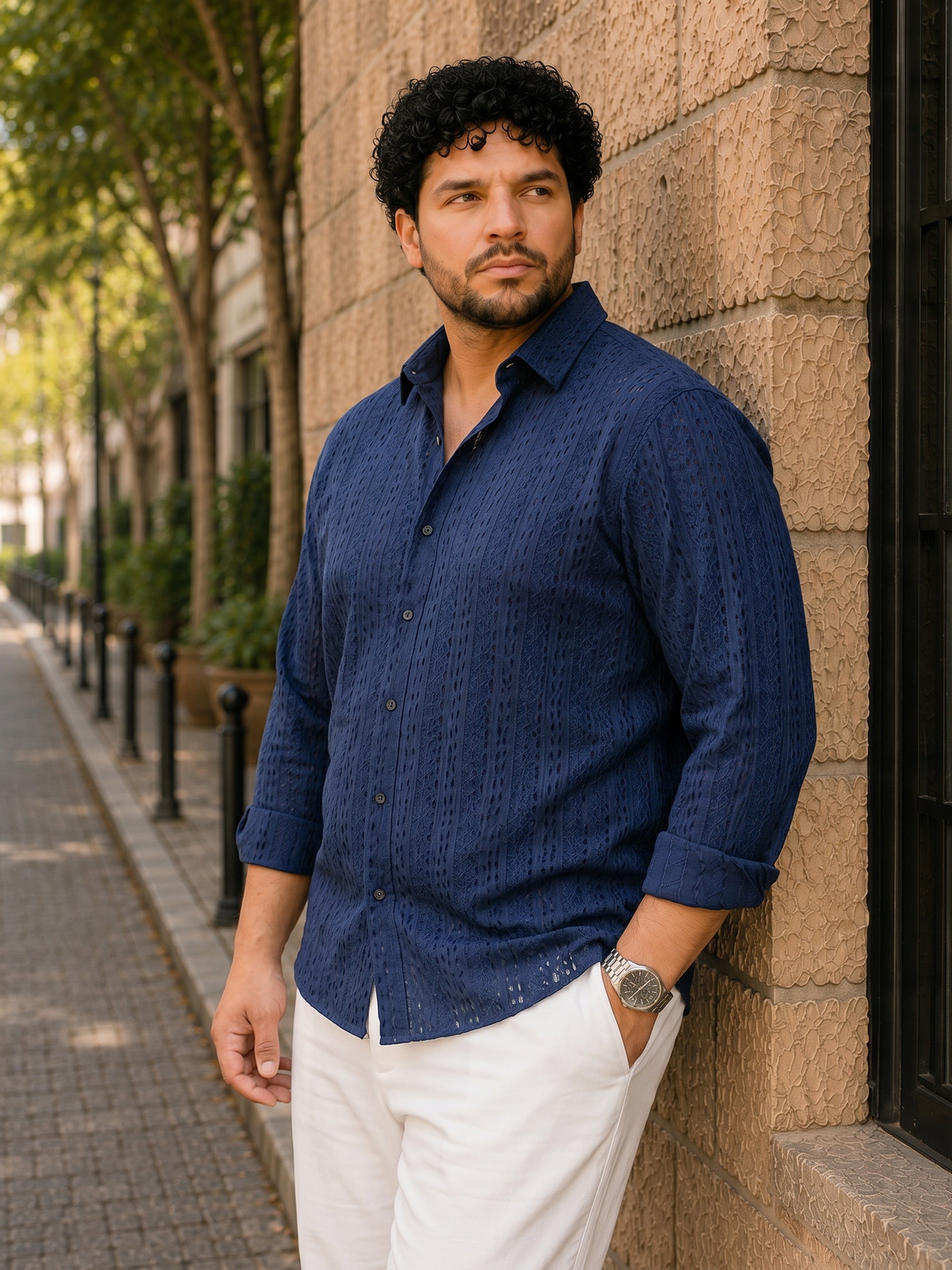 Jacquard Knit Shirt