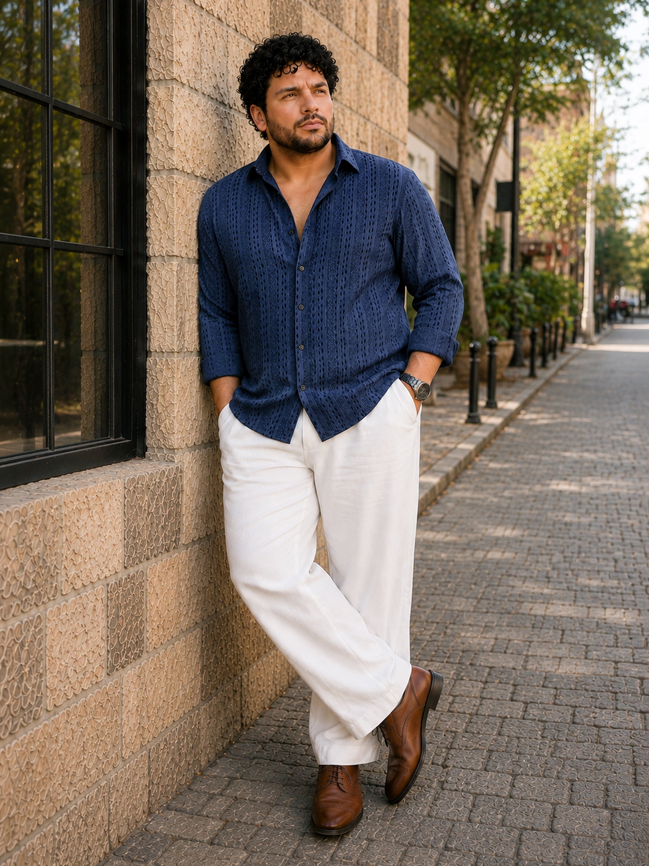 Jacquard Knit Shirt