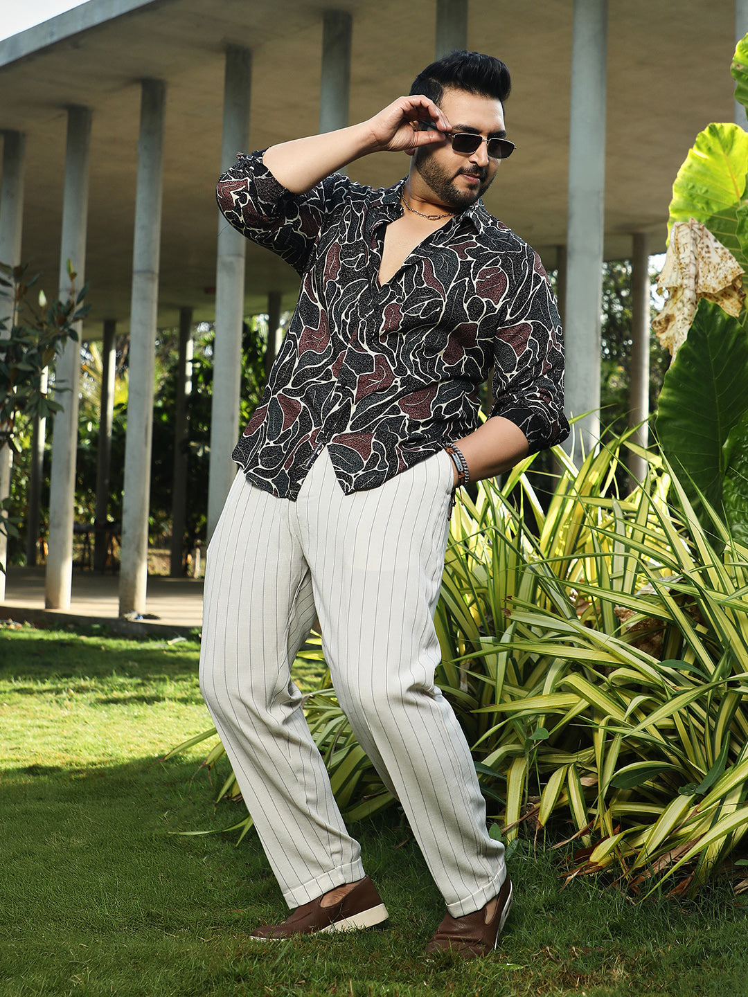 Speckled-Foliage Regular Shirt