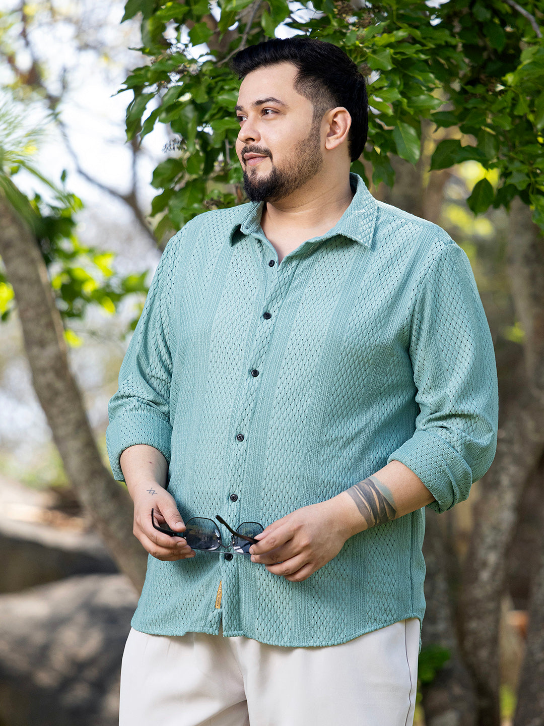 Marquise-Panel Tactile Shirt