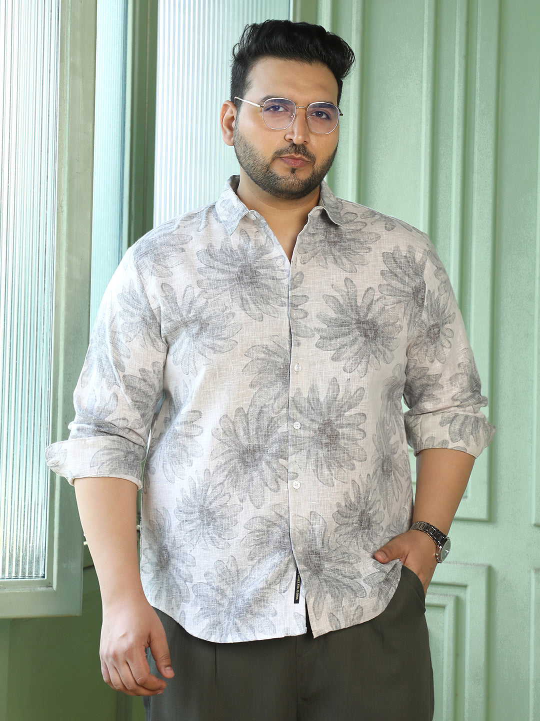 Off-White Floral Shirt