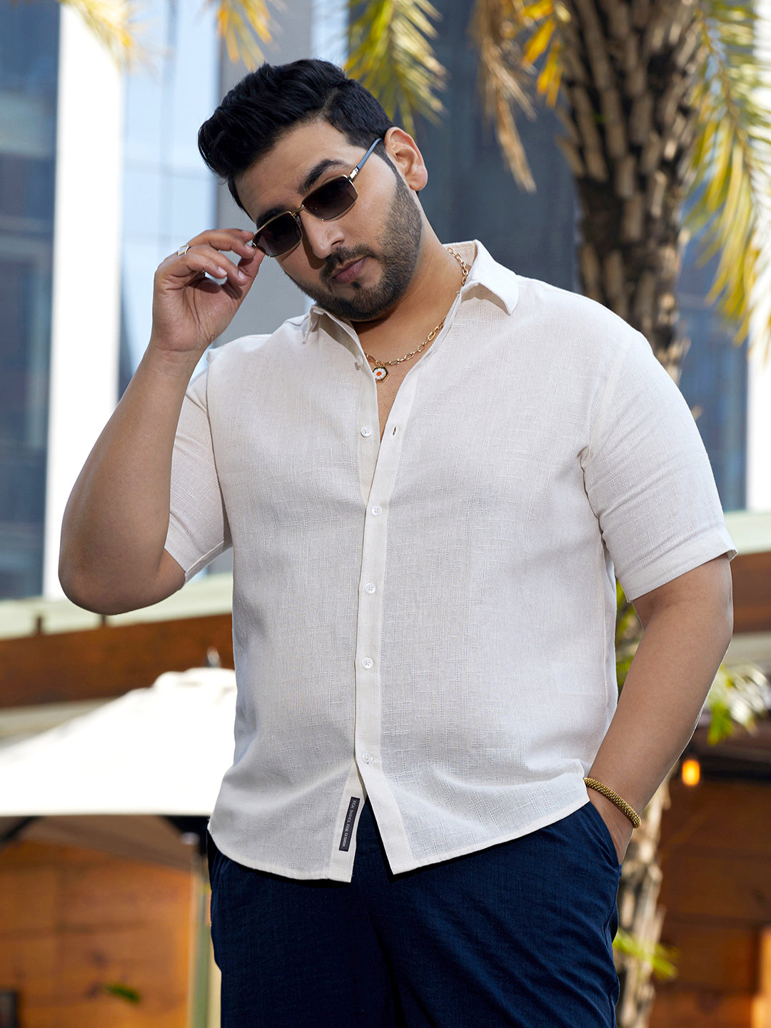 Solid Cotton Shirt
