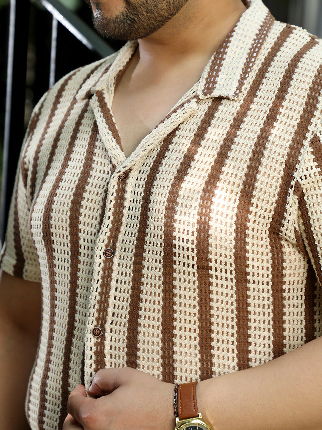 Off White Striped Shirt