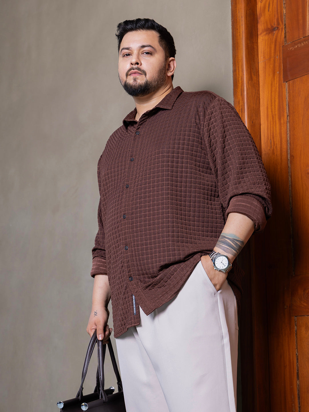 Cube-Textured Shirt