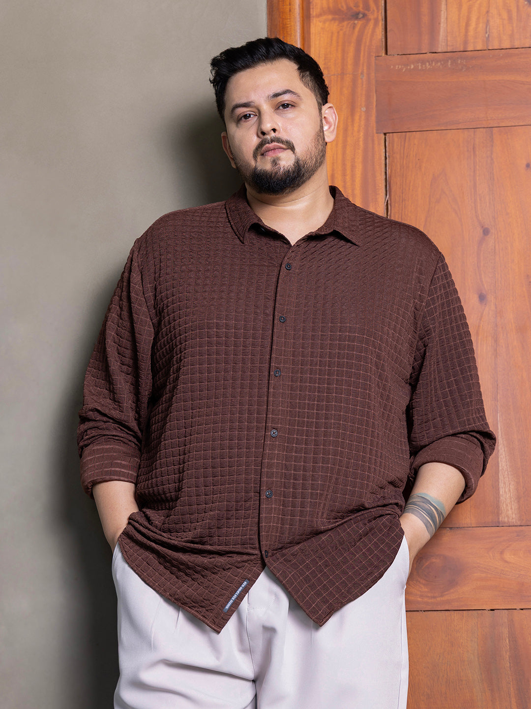 Cube-Textured Shirt