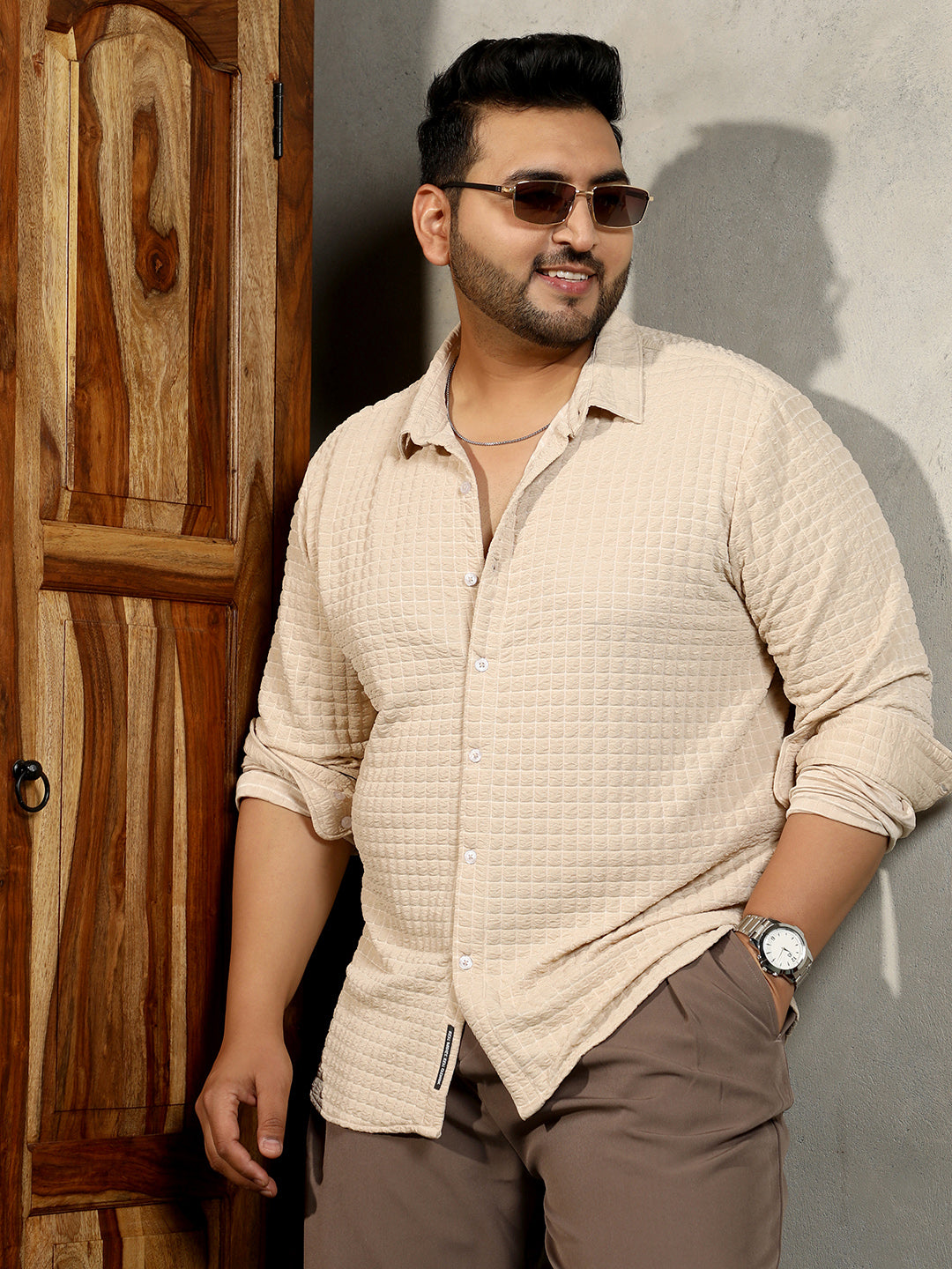 Cube-Textured Shirt
