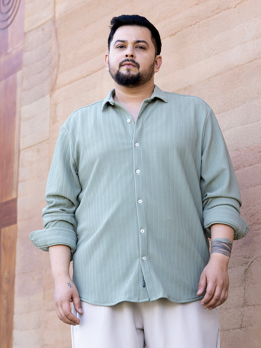 Rope-Textured Shirt
